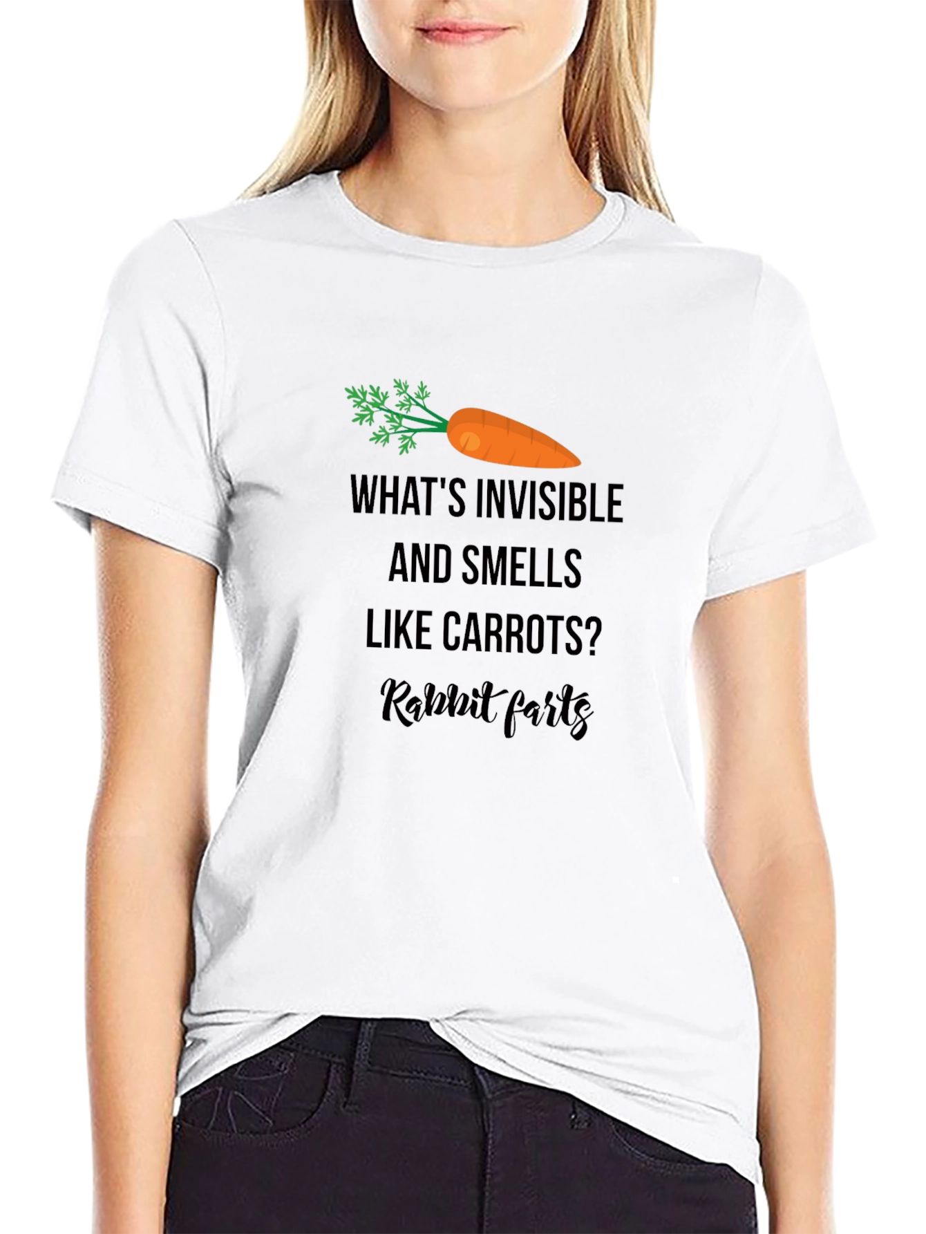Rabbit Farts Carrot Joke T-Shirt - 9