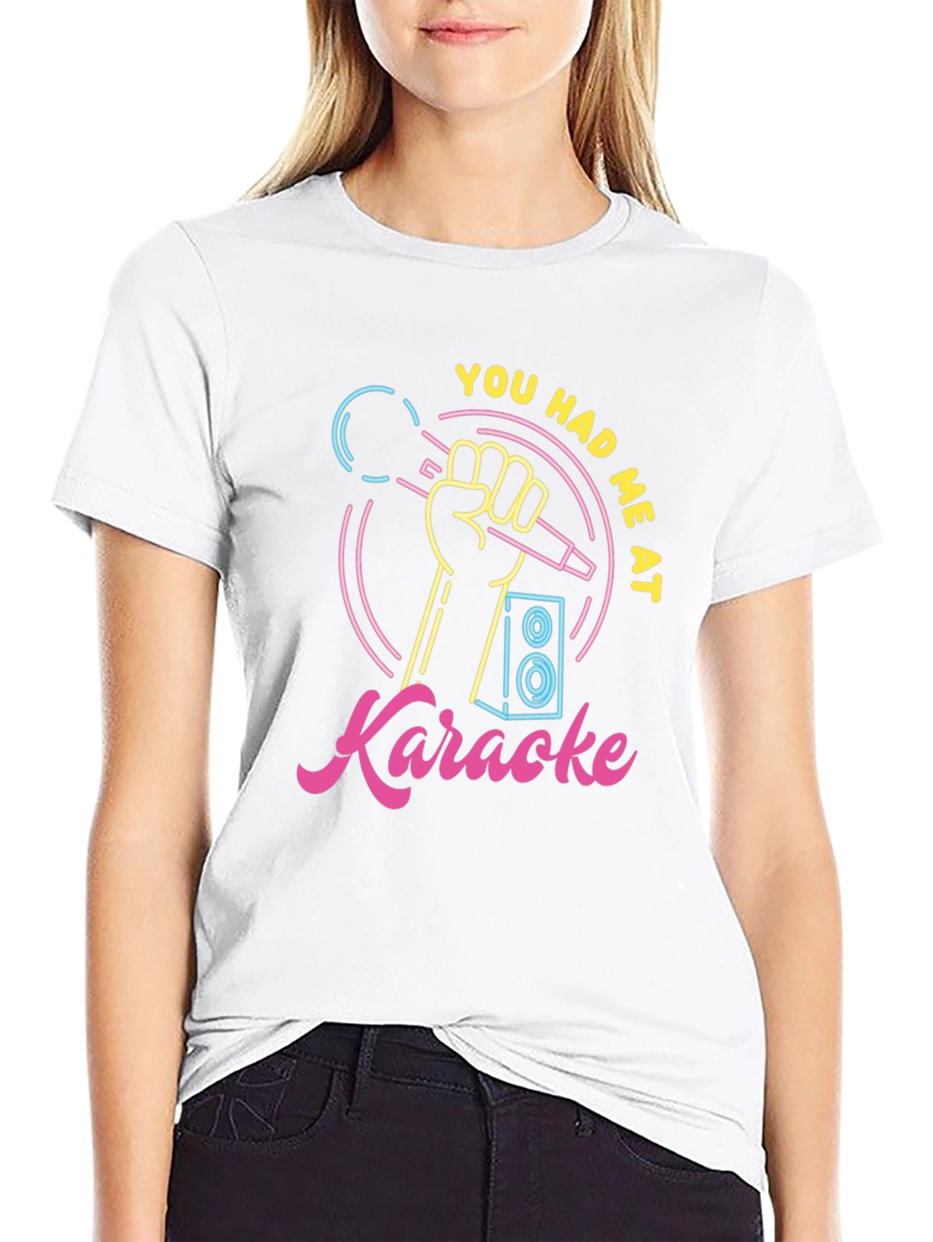 Black You Had Me At Karaoke - Graphic T-Shirt view 9