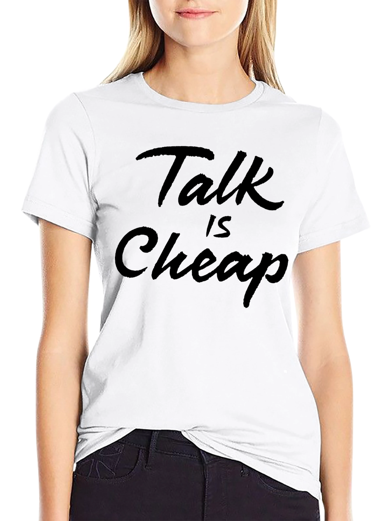 Black Talk is Cheap Black T-Shirt view 9
