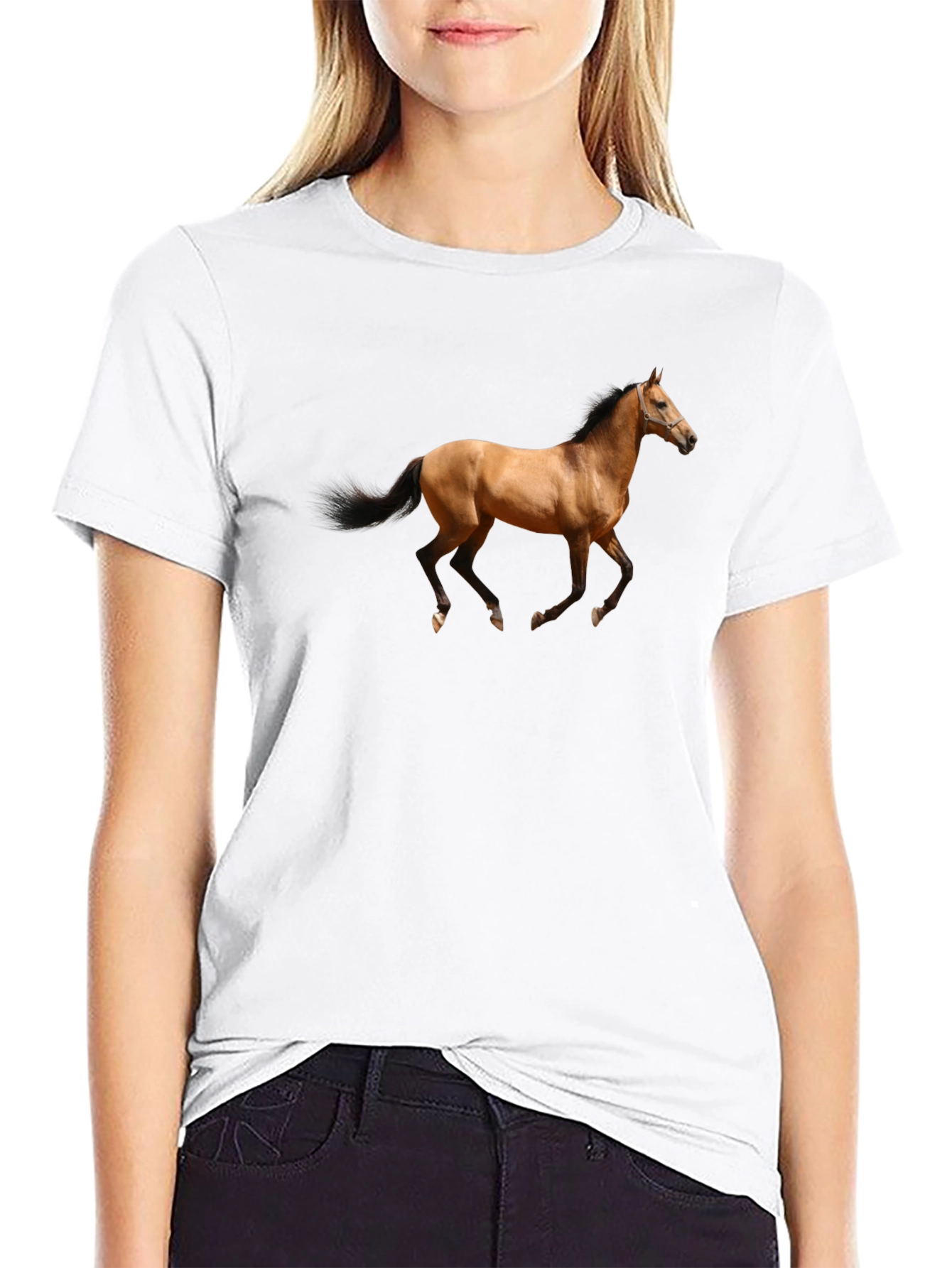 Black Horse Graphic Black T-Shirt view 9