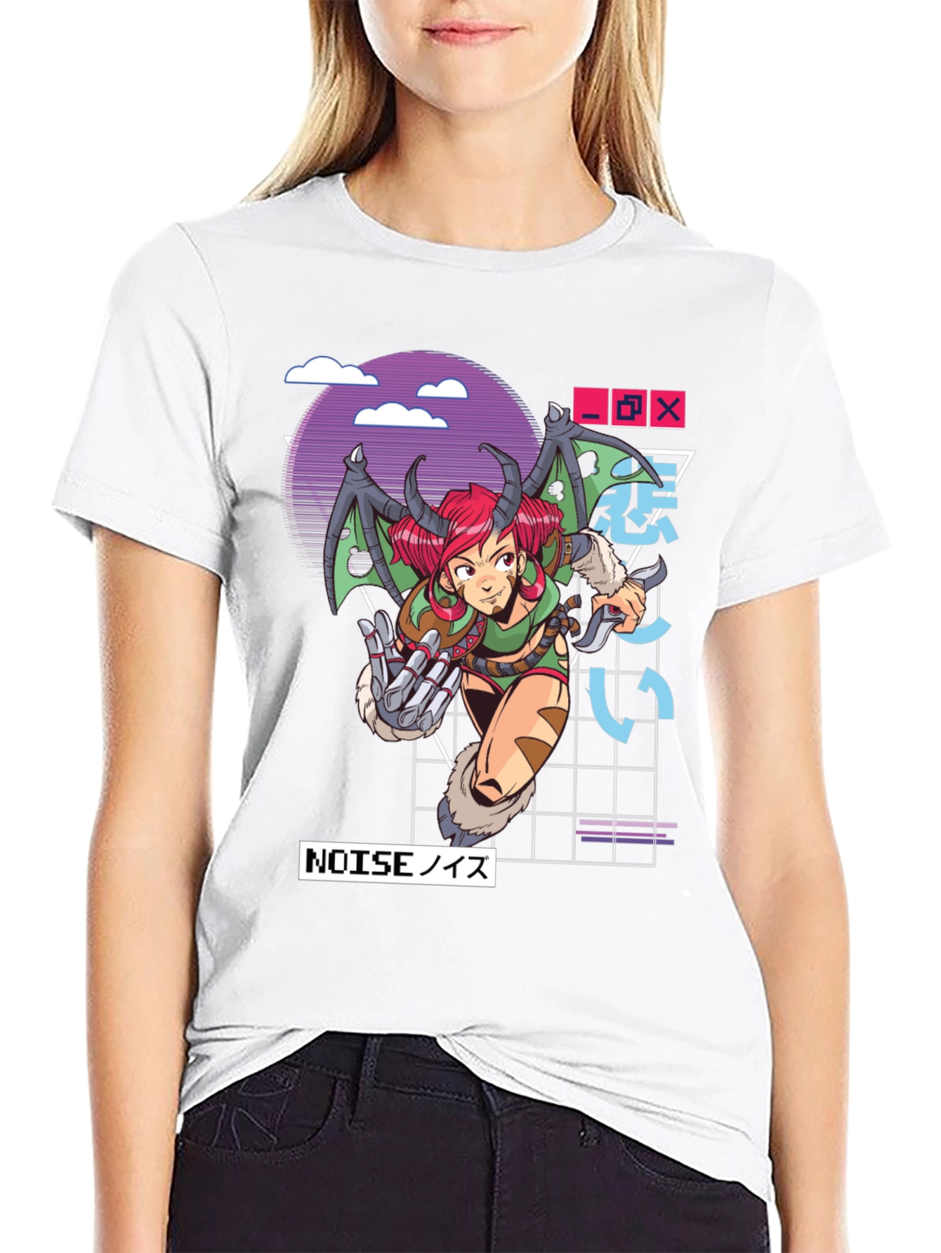 Black Anime Girl Graphic T-Shirt view 9