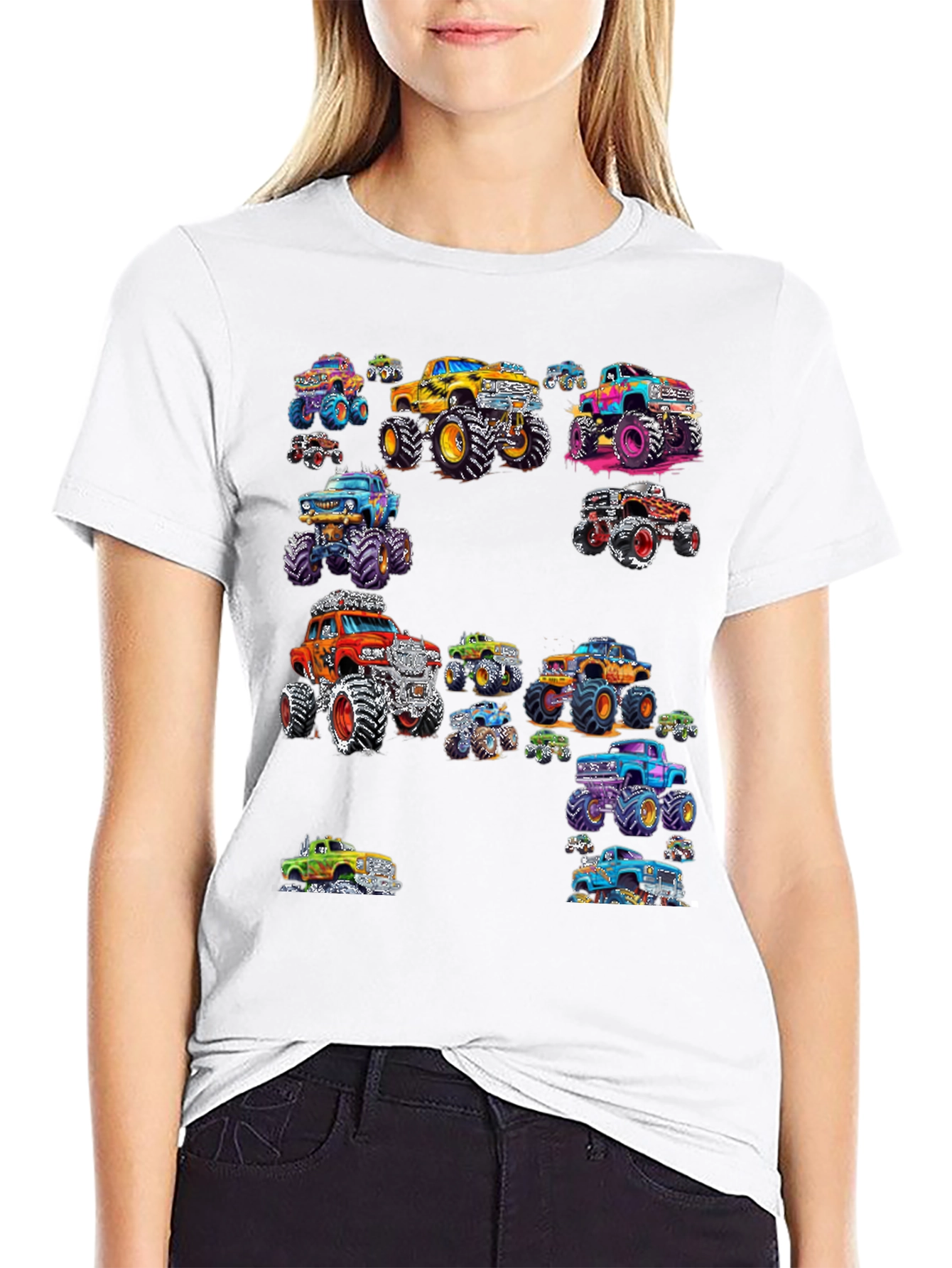 Black Monster Truck Rally Graphic T-Shirt view 9