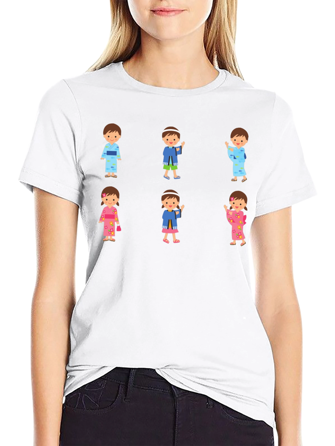 Black Kimono Kids Black T-Shirt view 9