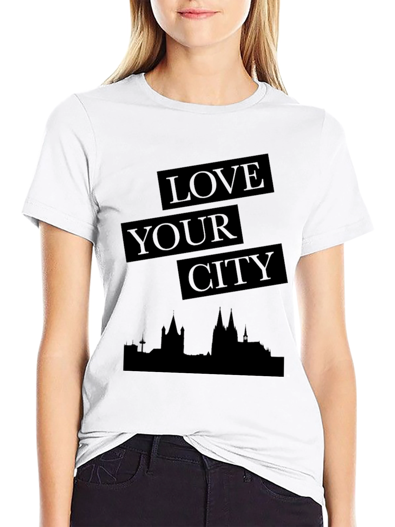 Black Love Your City Black Graphic Tee - Stylish Urban Design view 9