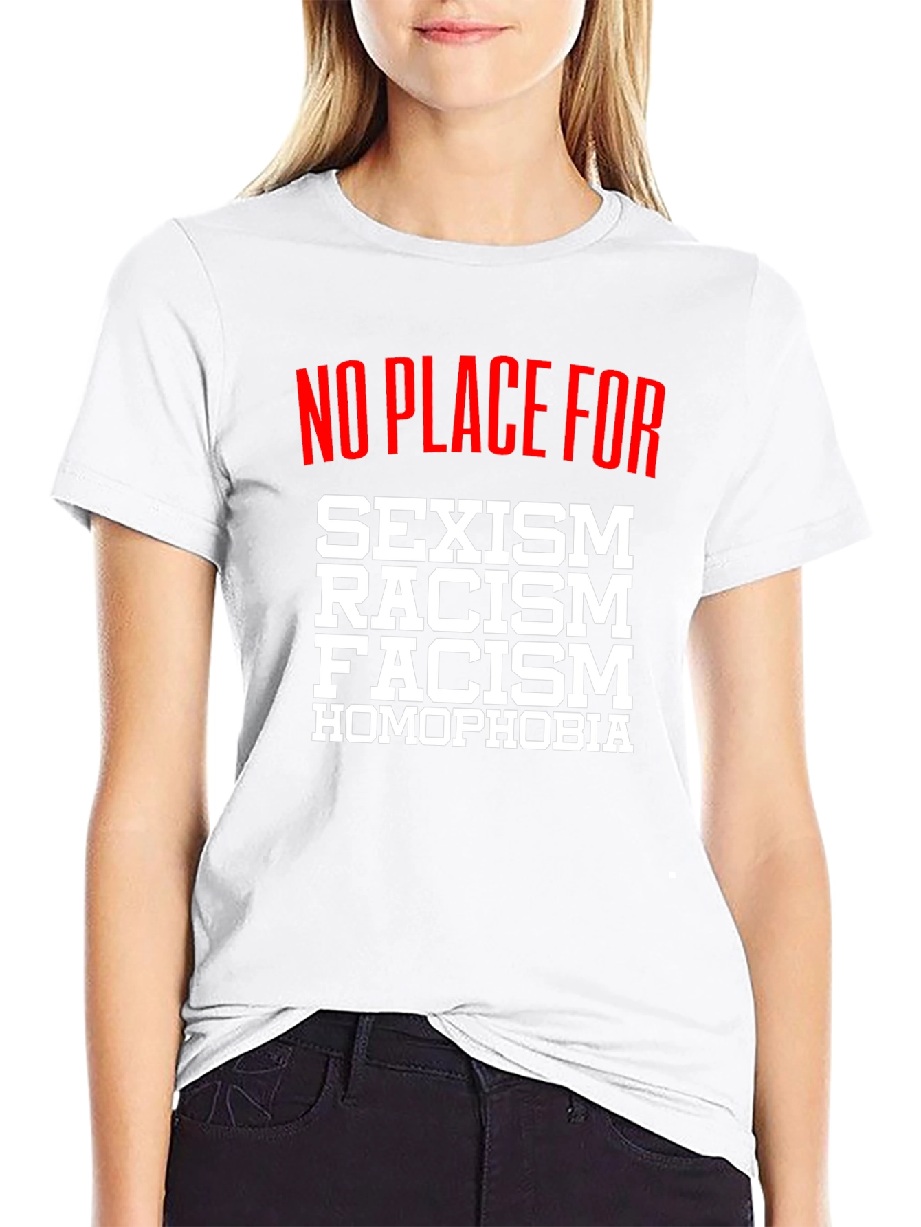 Black No Place For T-Shirt view 9