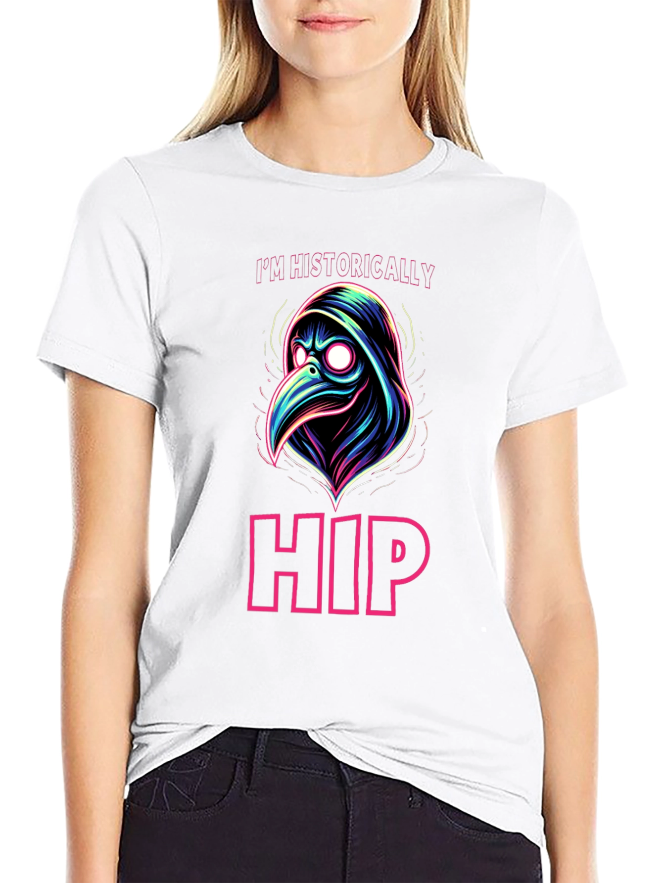 Black Historically Hip Plague Doctor Graphic Tee view 9