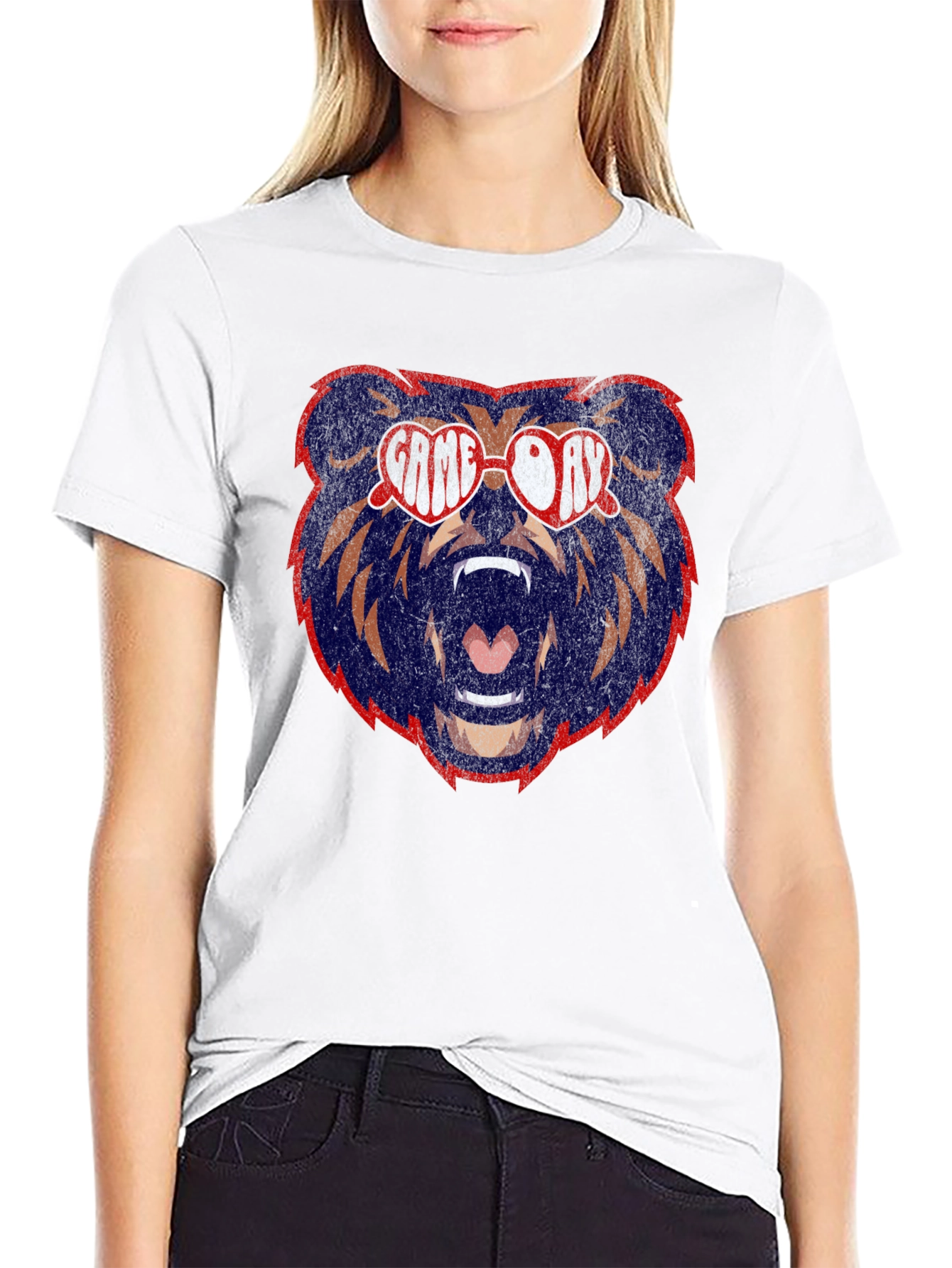 Black Game Day Bear Graphic Tee view 9