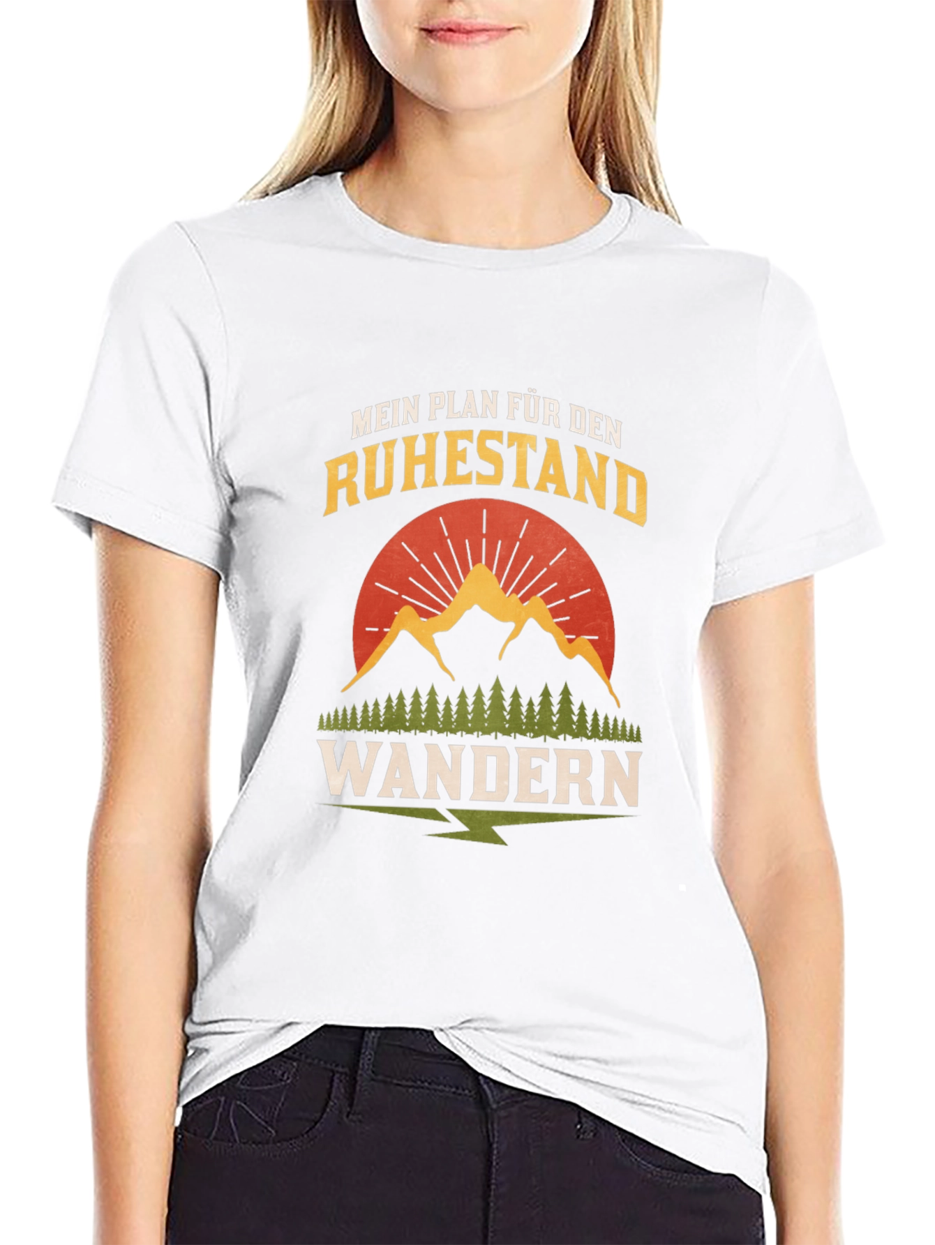 Black Retirement Hiking Plan T-Shirt view 9