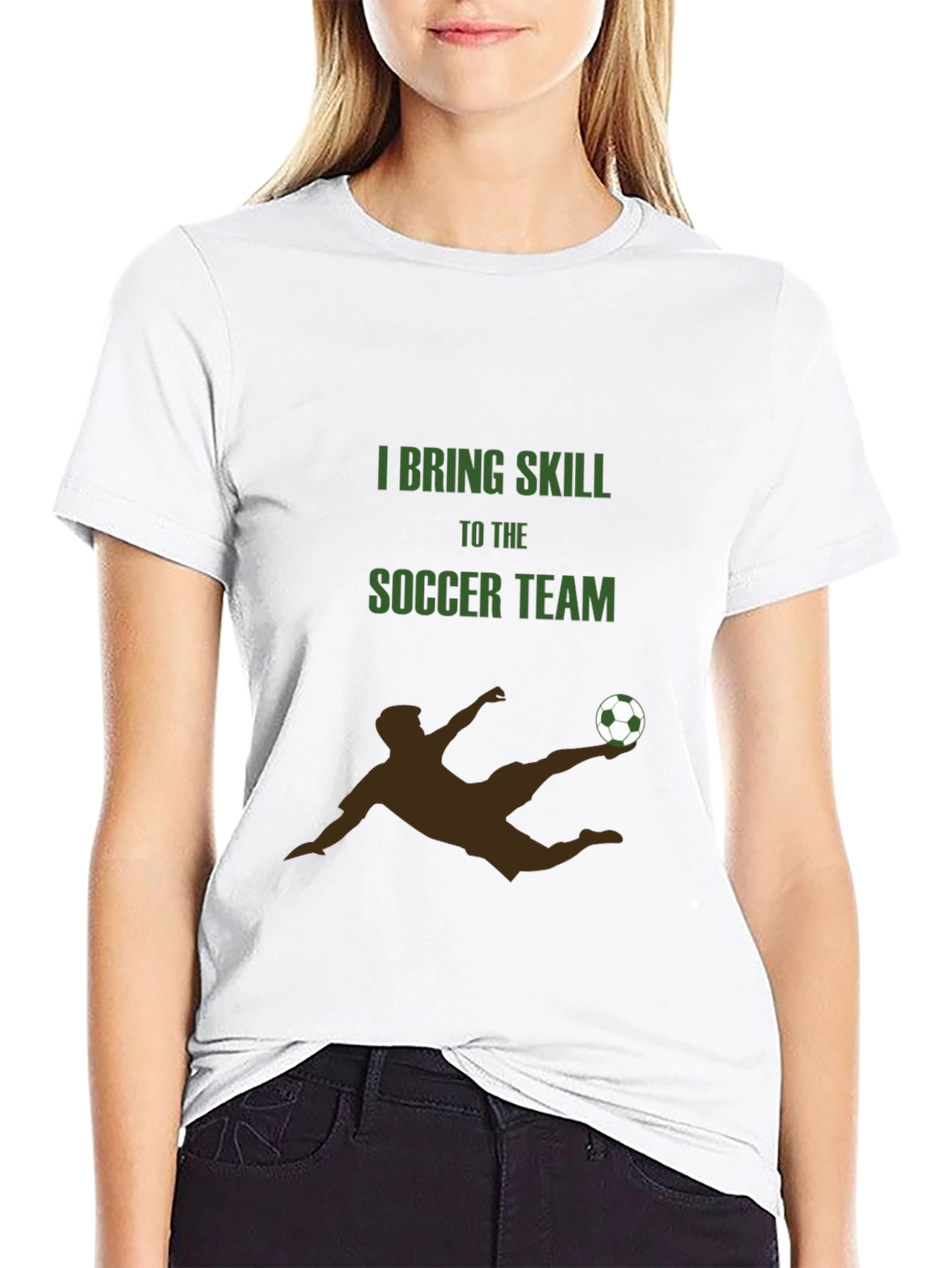 Black Soccer Team Skill T-Shirt view 9