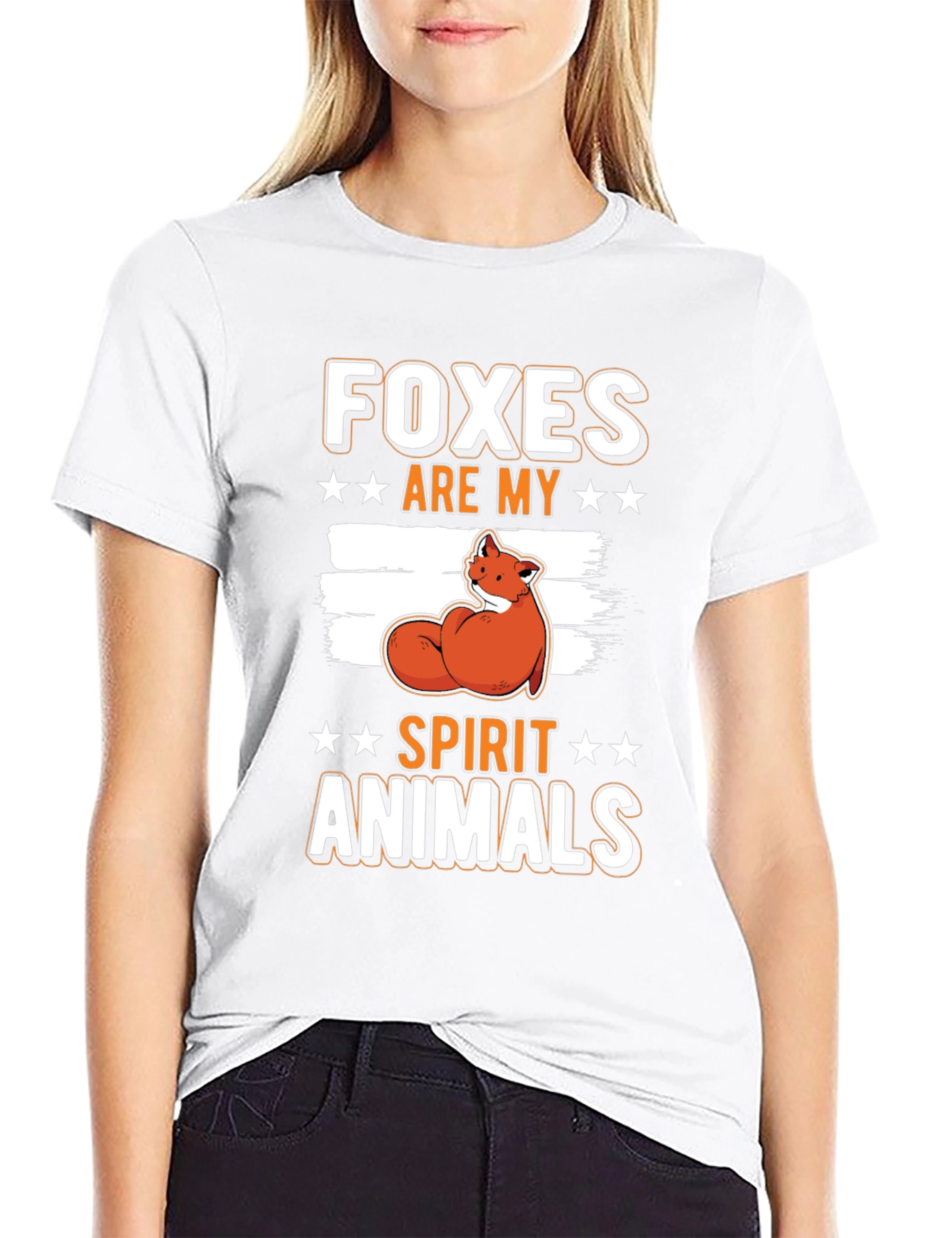 Black Fox Spirit Animal Graphic Tee - Unique Design! view 9