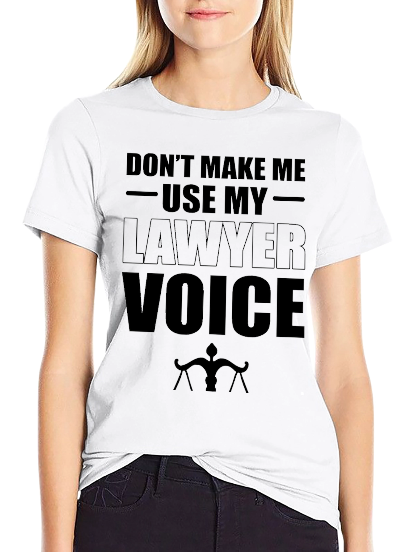 Black Lawyer Voice T-Shirt - Funny Attorney Gift view 9