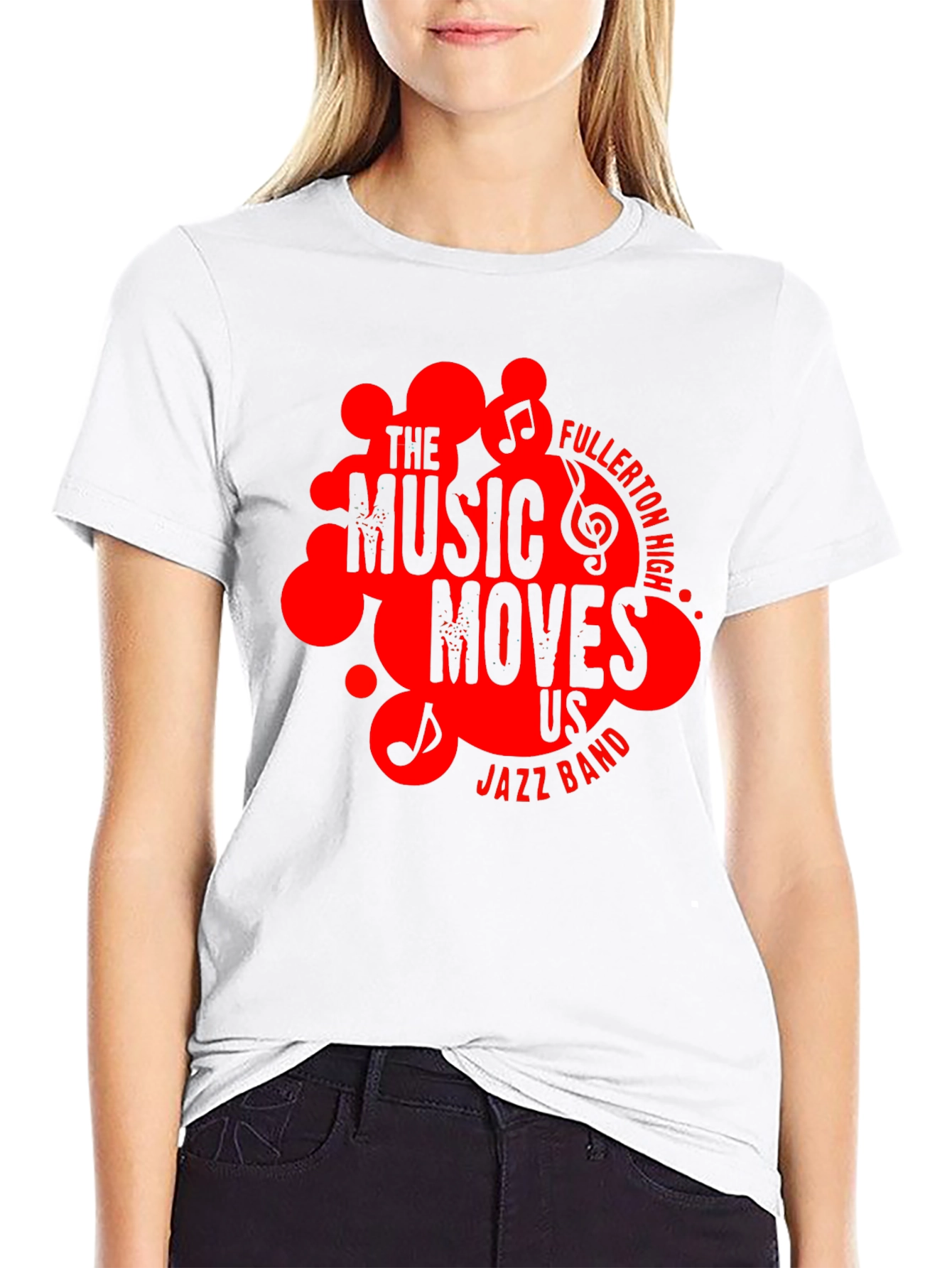Black The Music Moves Us Jazz Band T-Shirt view 9
