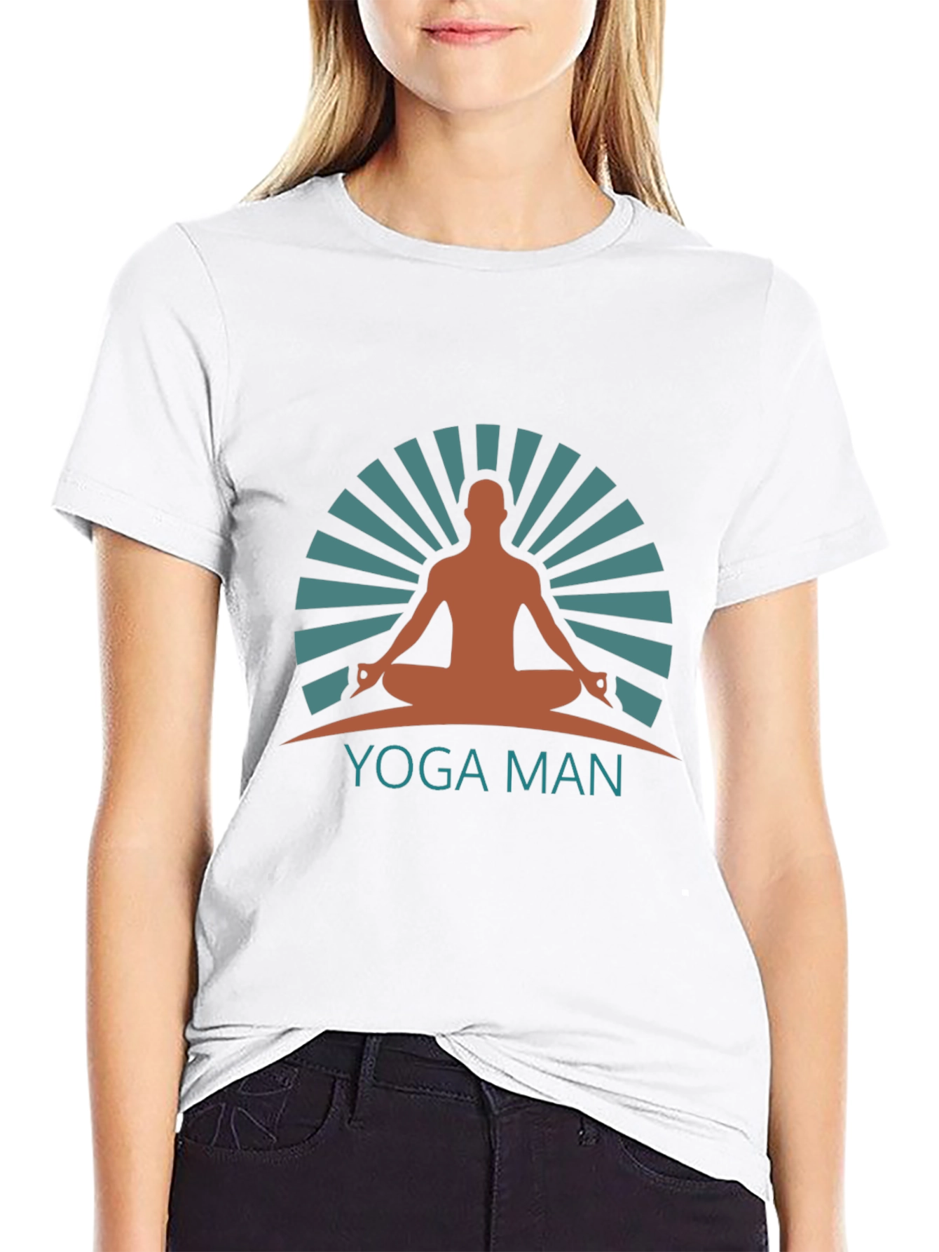 Black Yoga Man Graphic Tee - Meditate in Style view 9