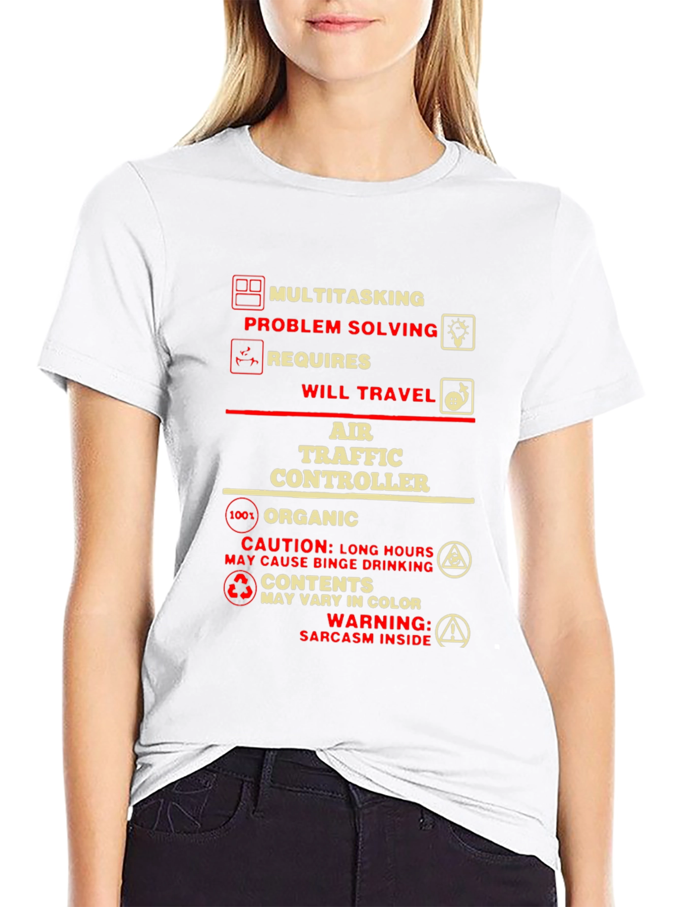 Black Air Traffic Controller T-Shirt: Multitasking, Problem Solving view 9