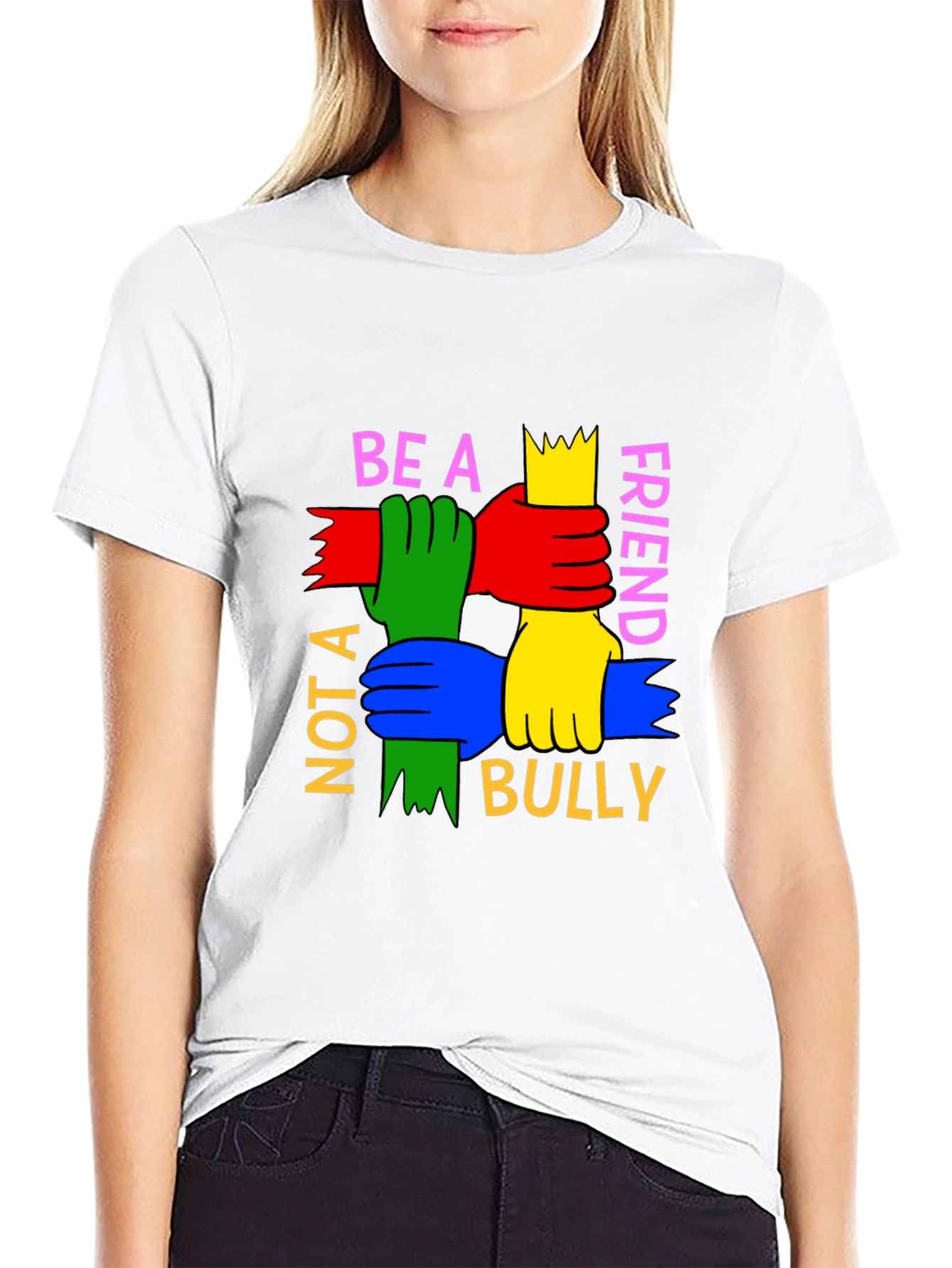 Black Be A Friend T-Shirt: Anti-Bullying Tee view 9