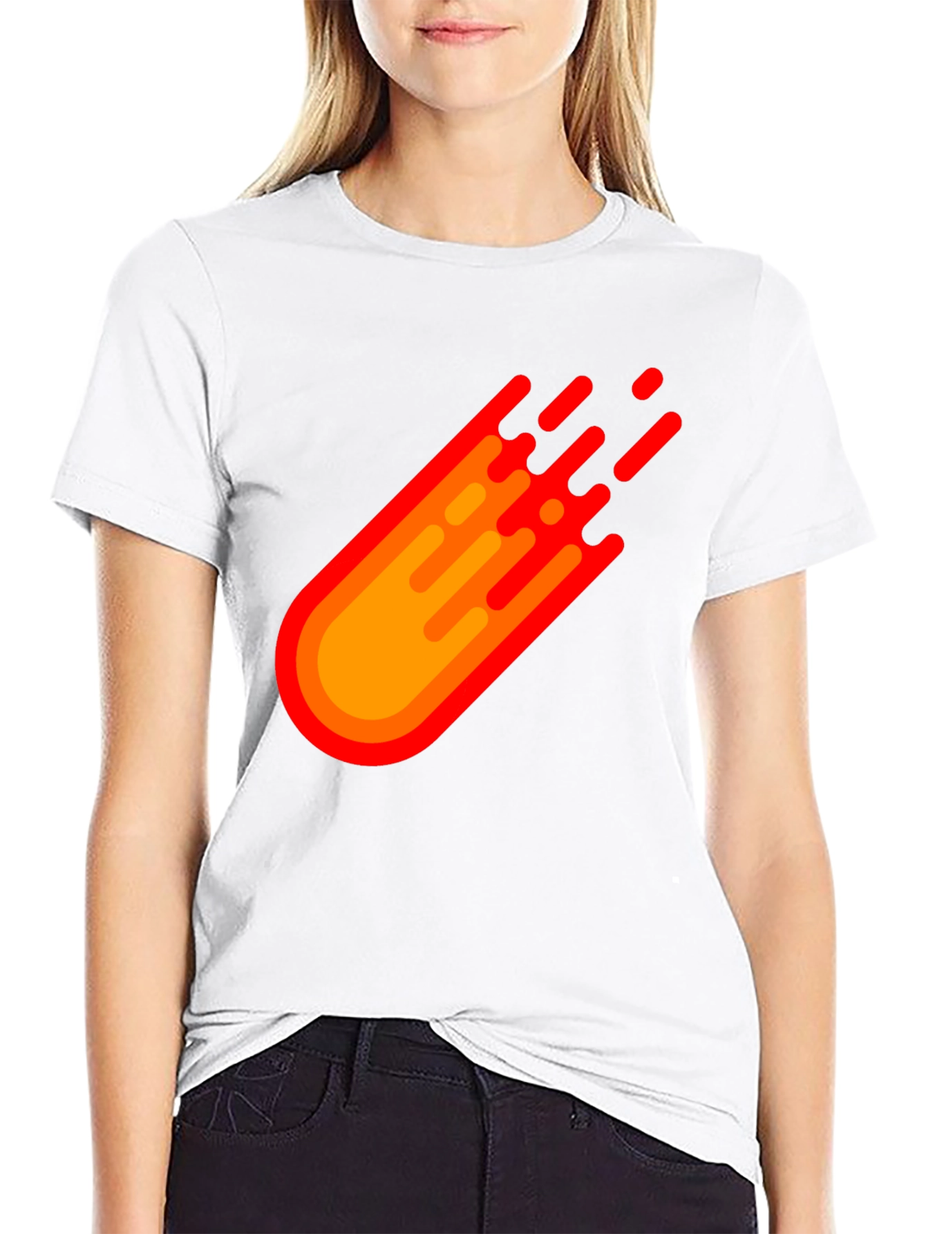 Black Bold Meteor Graphic Tee - Soft Black Cotton view 9