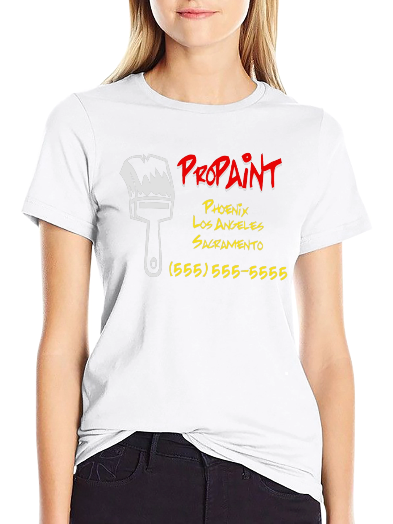 Black Pro Paint Services T-Shirt view 9