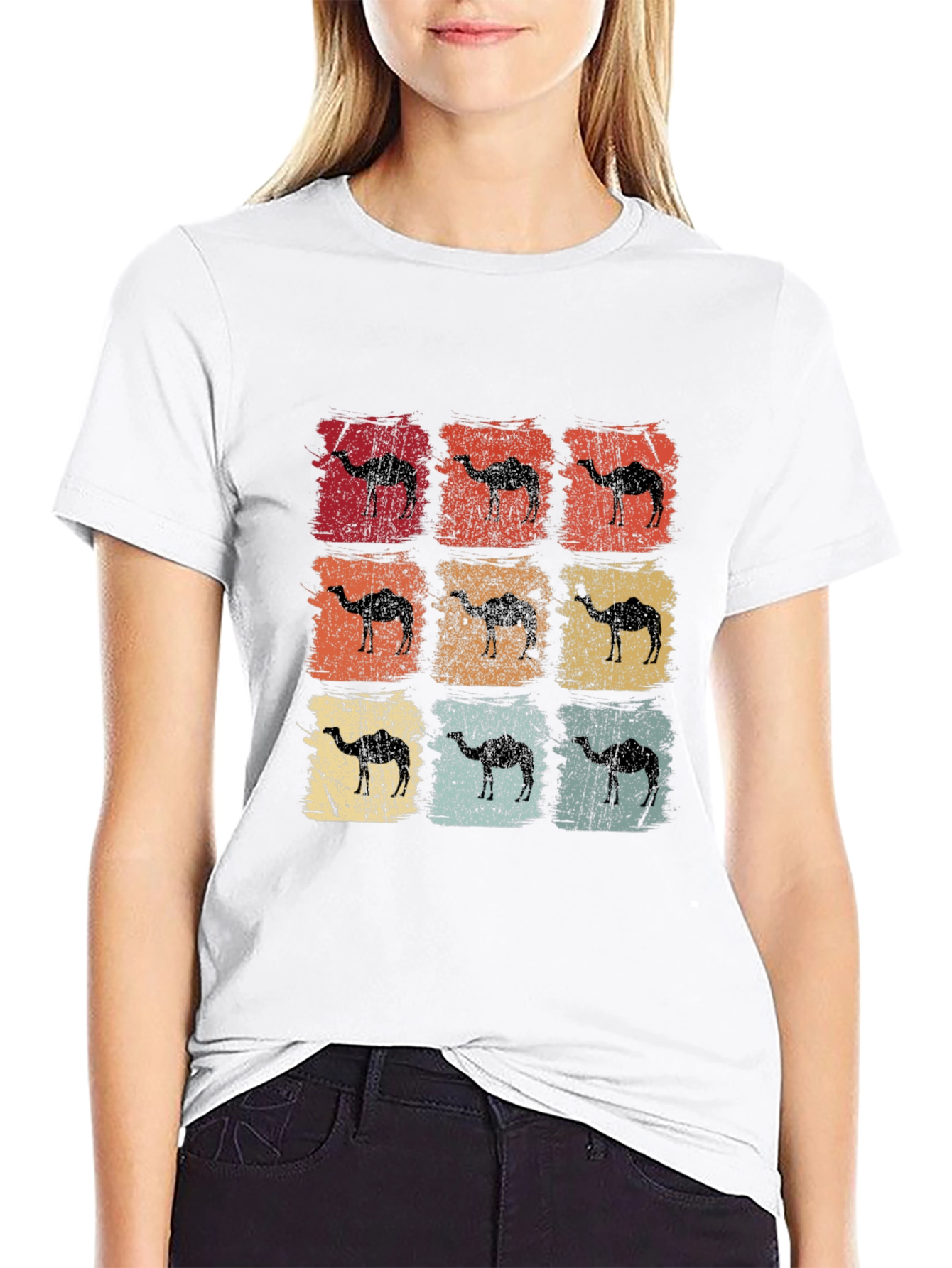 Black Retro Camel Graphic Tee - Vintage Style view 9