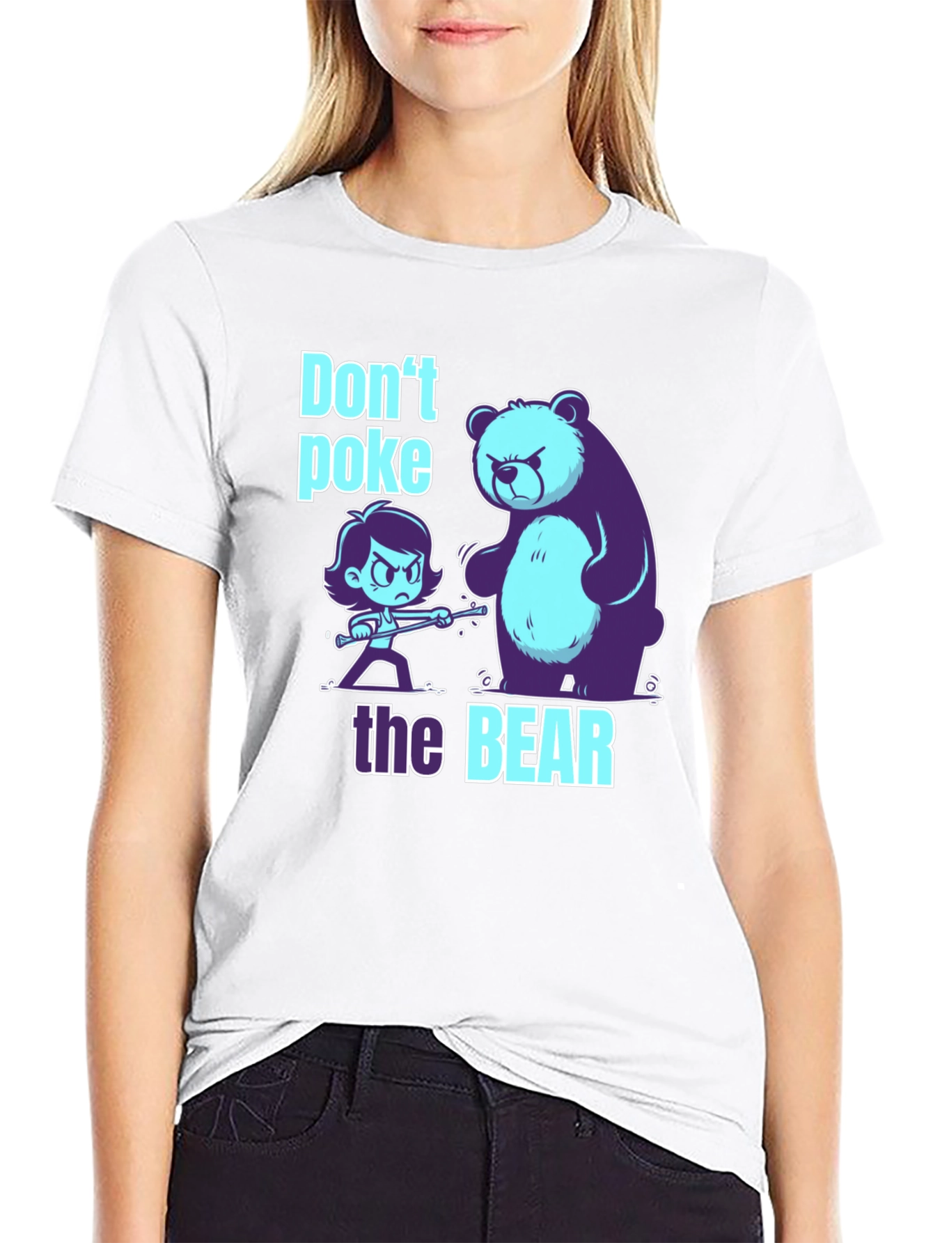Black Don't Poke the Bear Graphic T-Shirt view 9