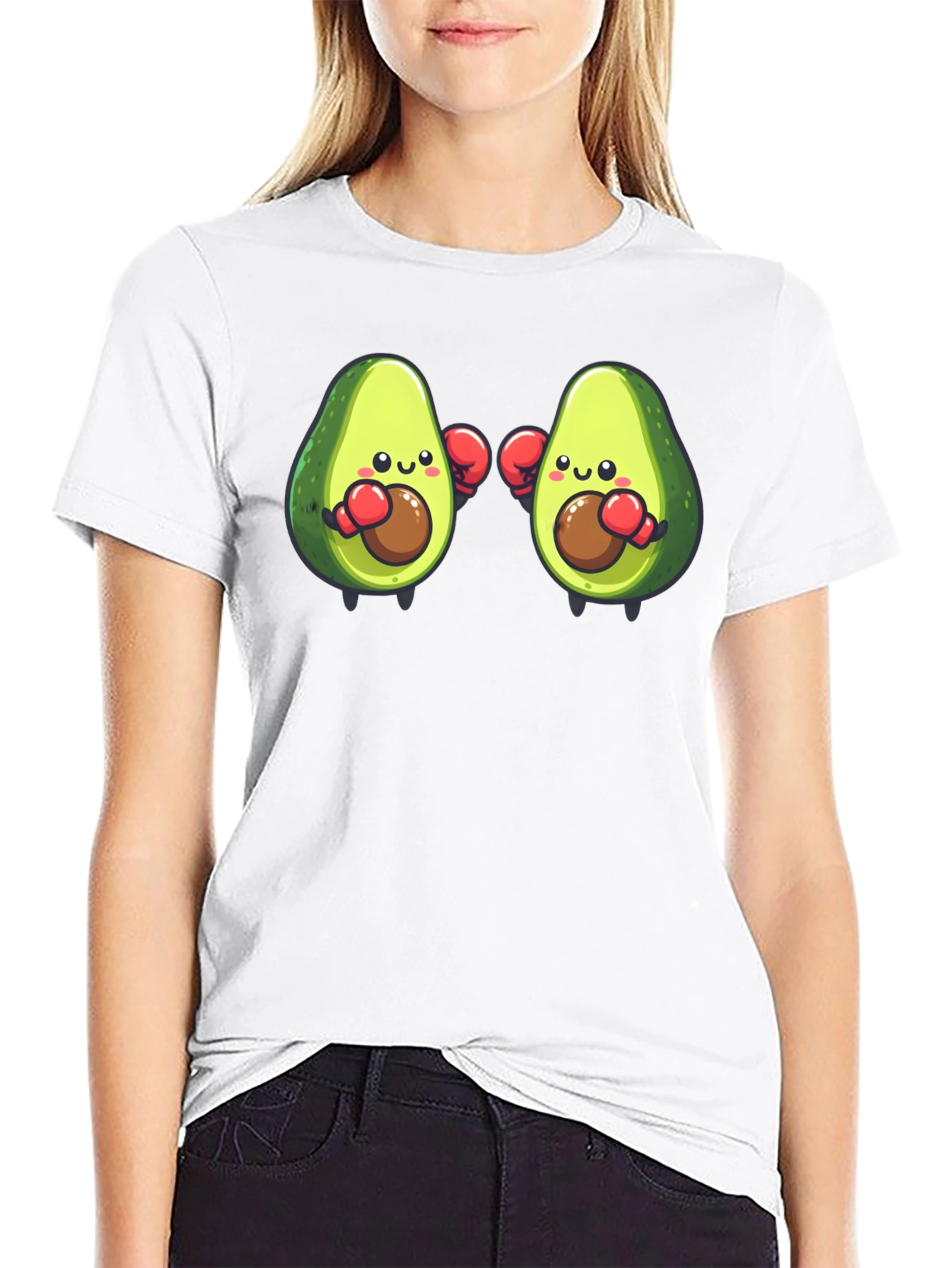 Black Avocado Boxer T-Shirt - Funny Cartoon Tee view 9