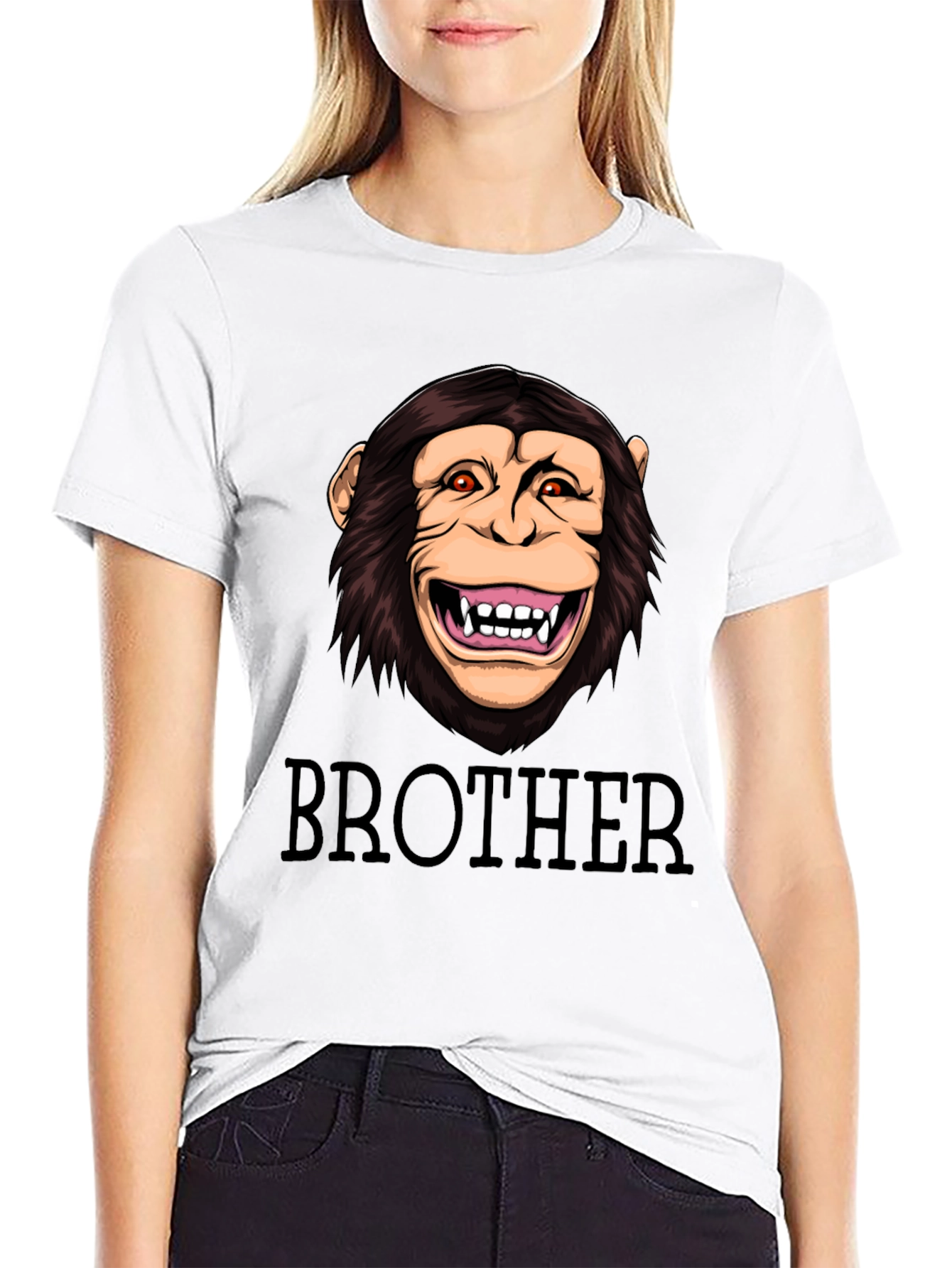 Black Brother Monkey Graphic T-Shirt view 9