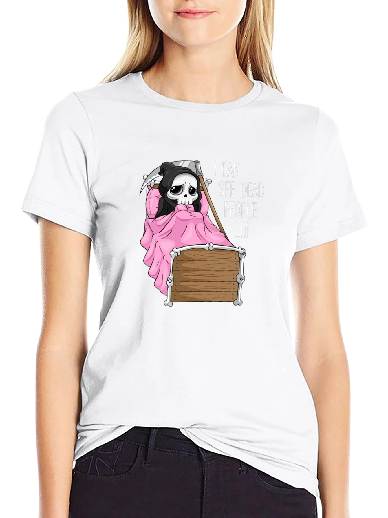 Black I Can See Dead People T-Shirt view 9