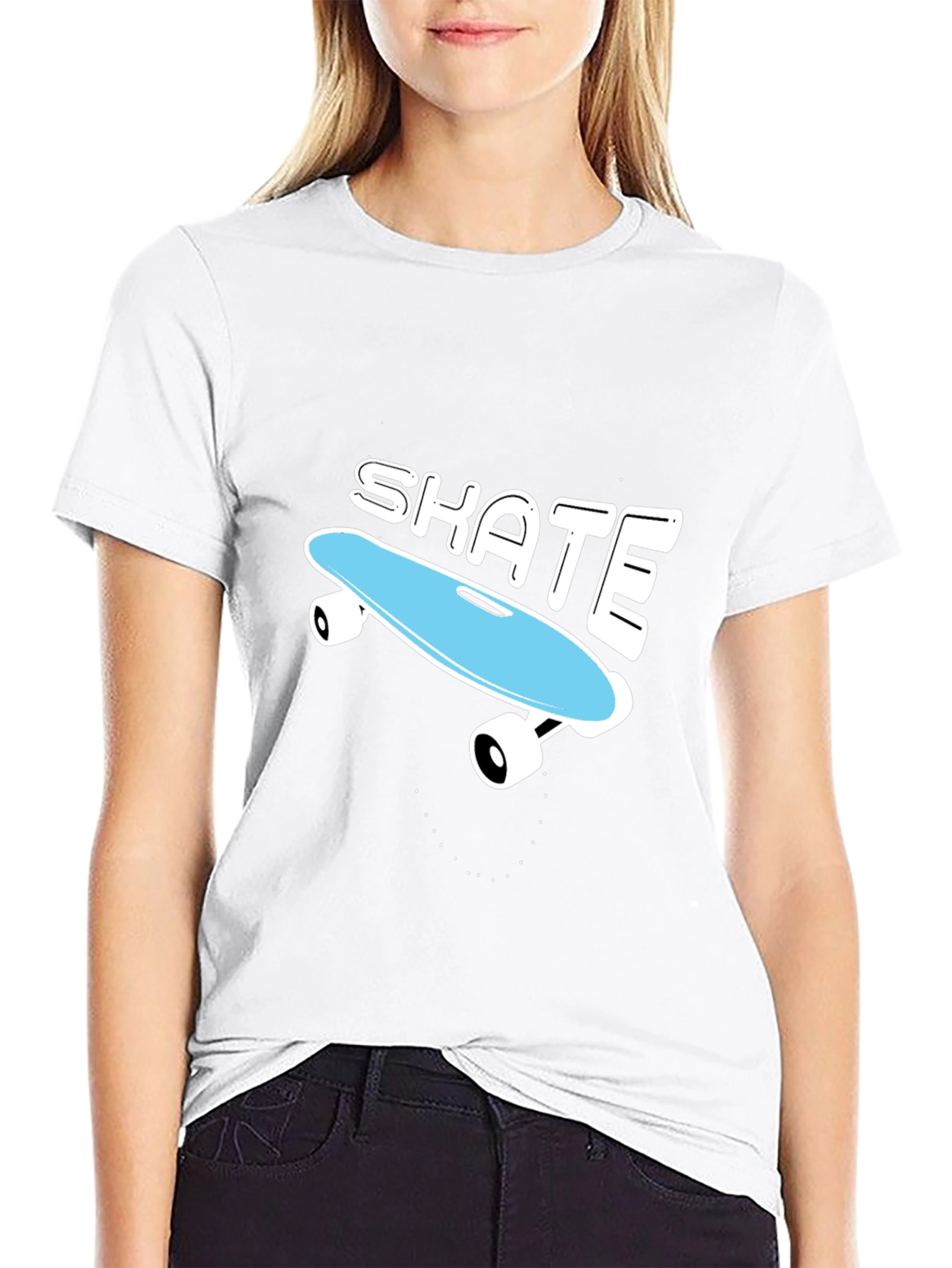 Black Skate T-Shirt - Cool Skateboard Graphic Tee view 9