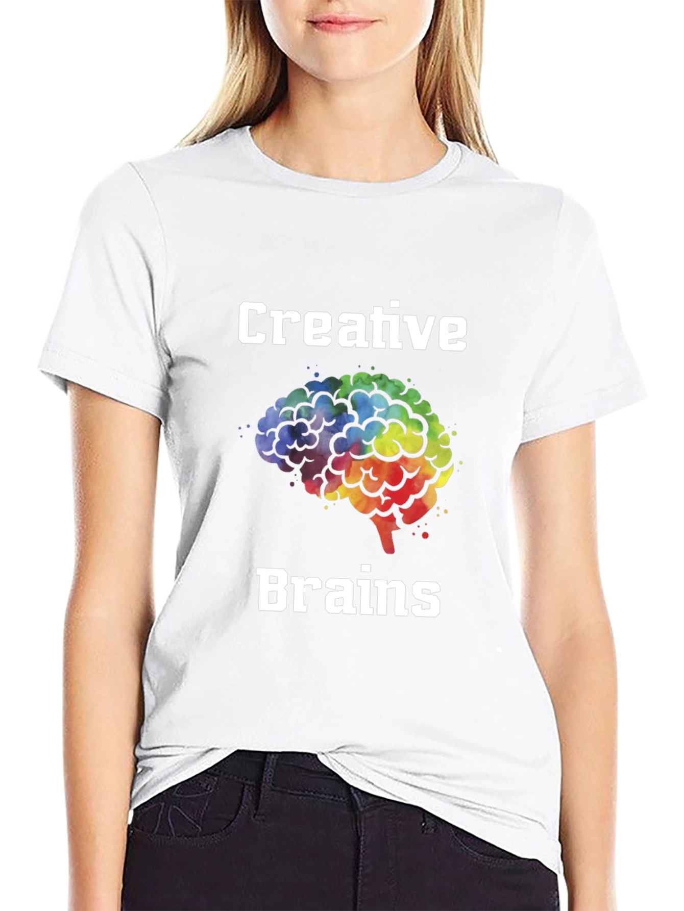 Black Creative Brains T-Shirt - Artistic Mind Apparel view 9