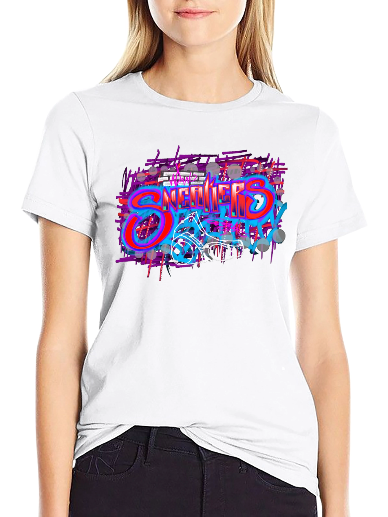 Black Sneakers Graffiti T-Shirt - Urban Style view 9