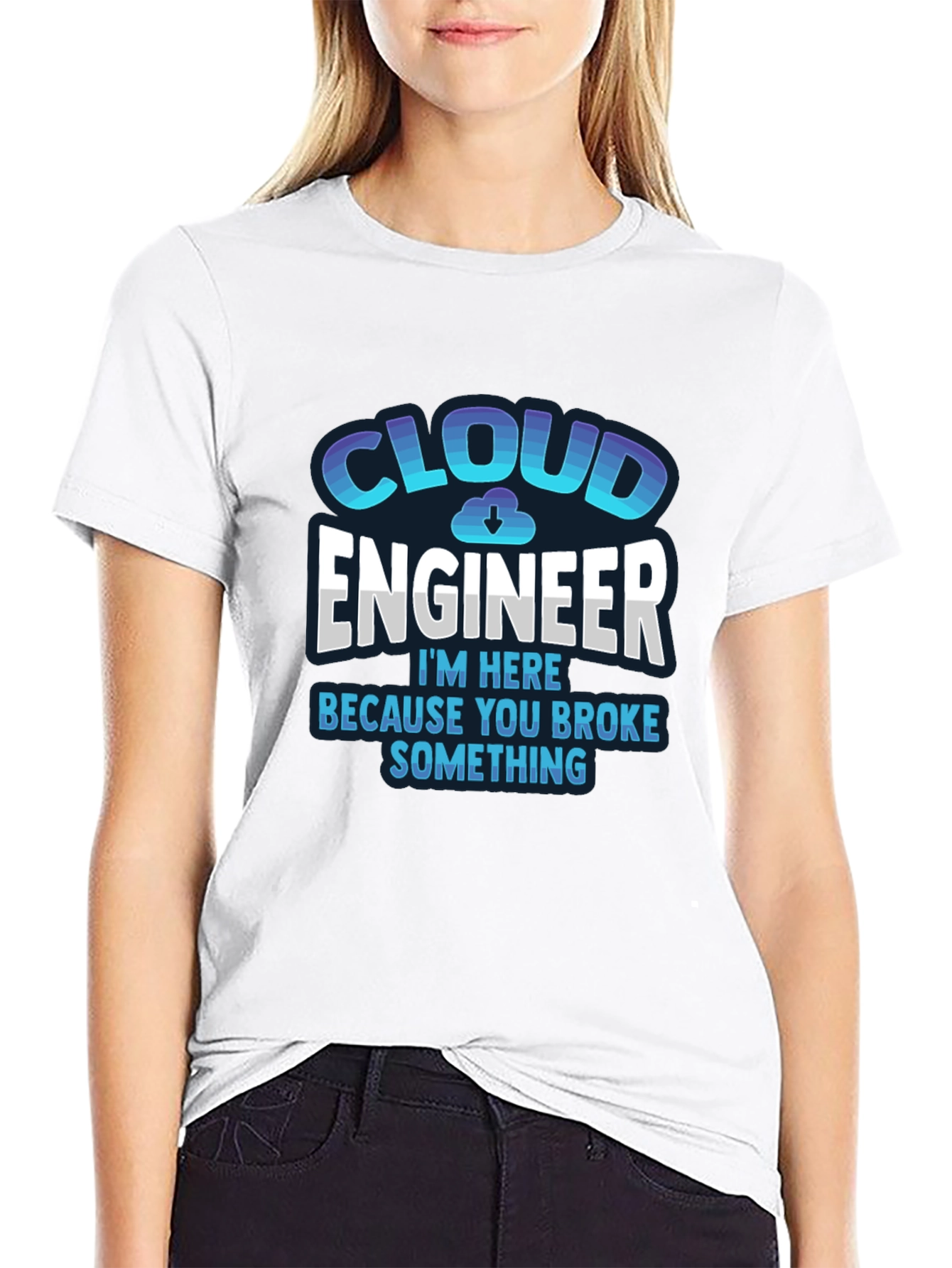 Black Cloud Engineer T-Shirt - Funny IT Support Tee view 9