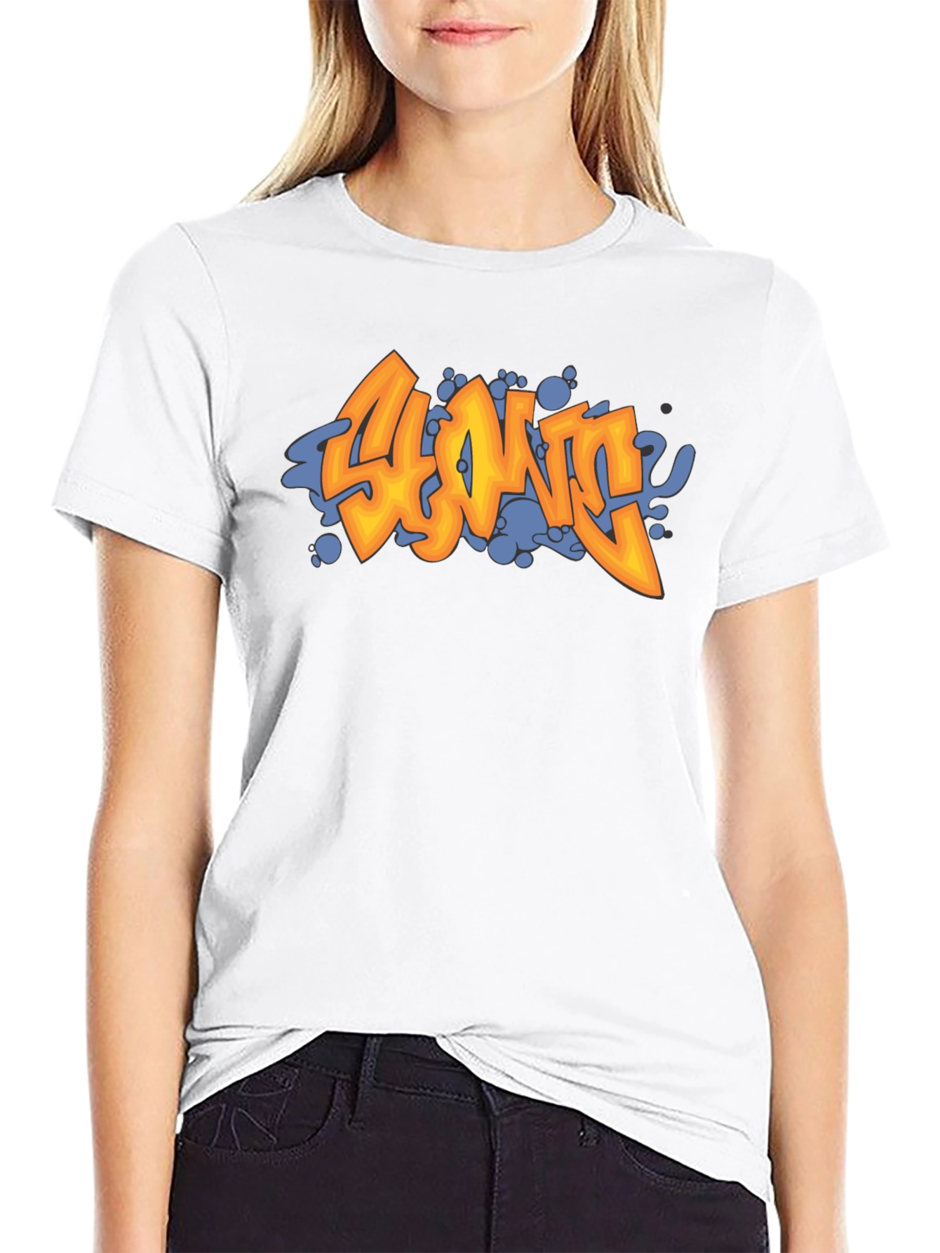 Black Edgy Graffiti T-Shirt - Cool Streetwear Design view 9
