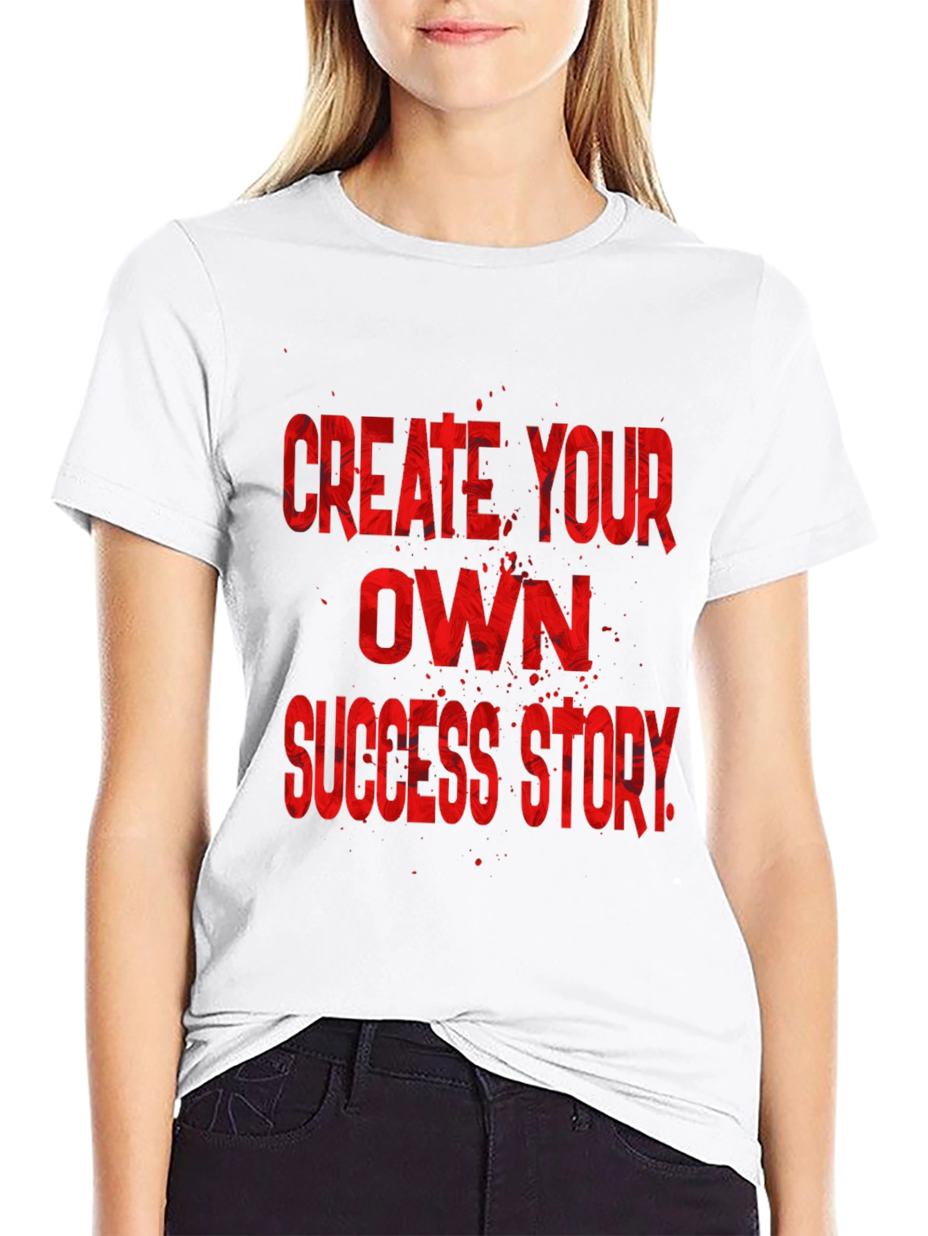 Black Create Your Own Success Story Black T-Shirt view 9
