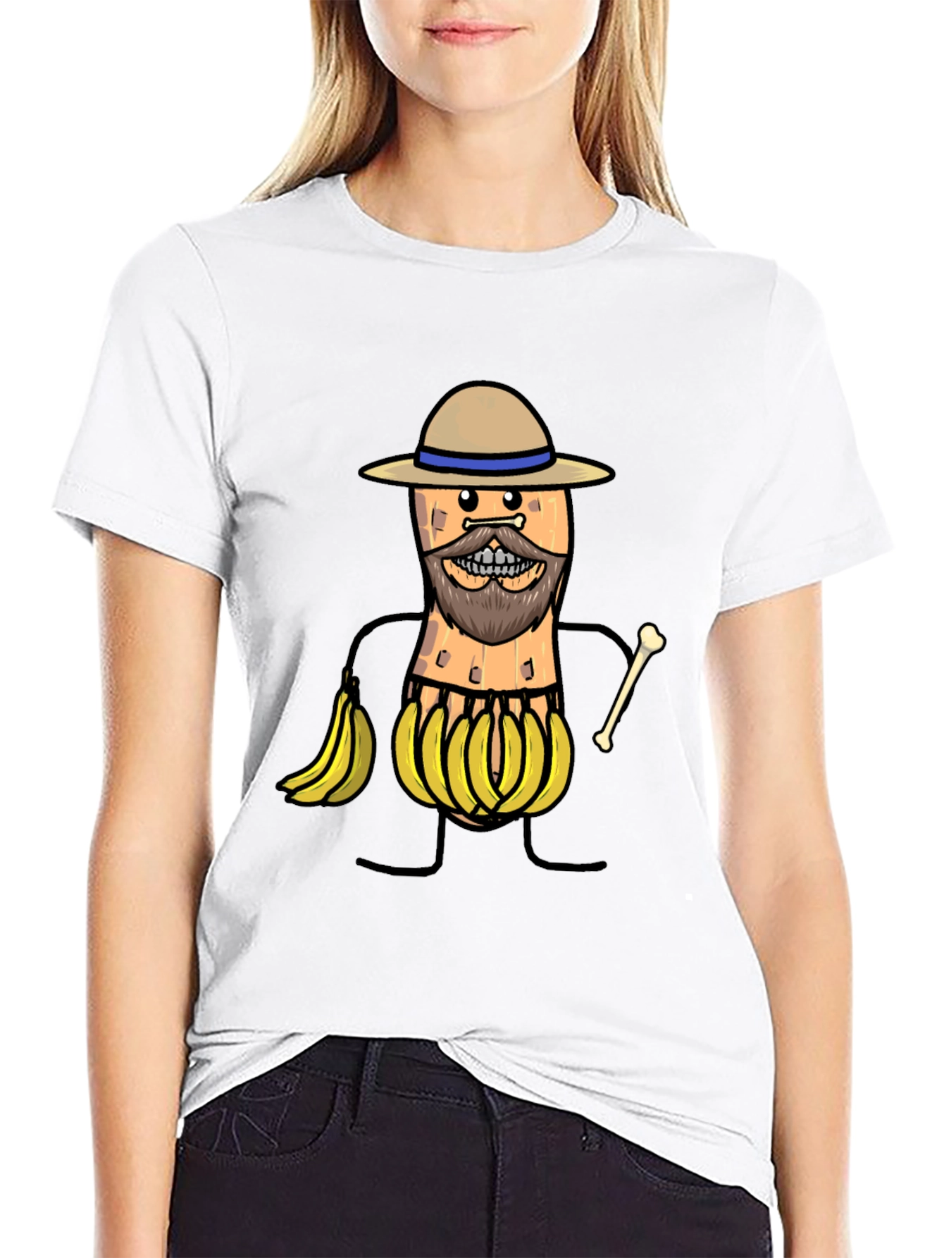 Black Funny Banana Man Graphic T-Shirt view 9