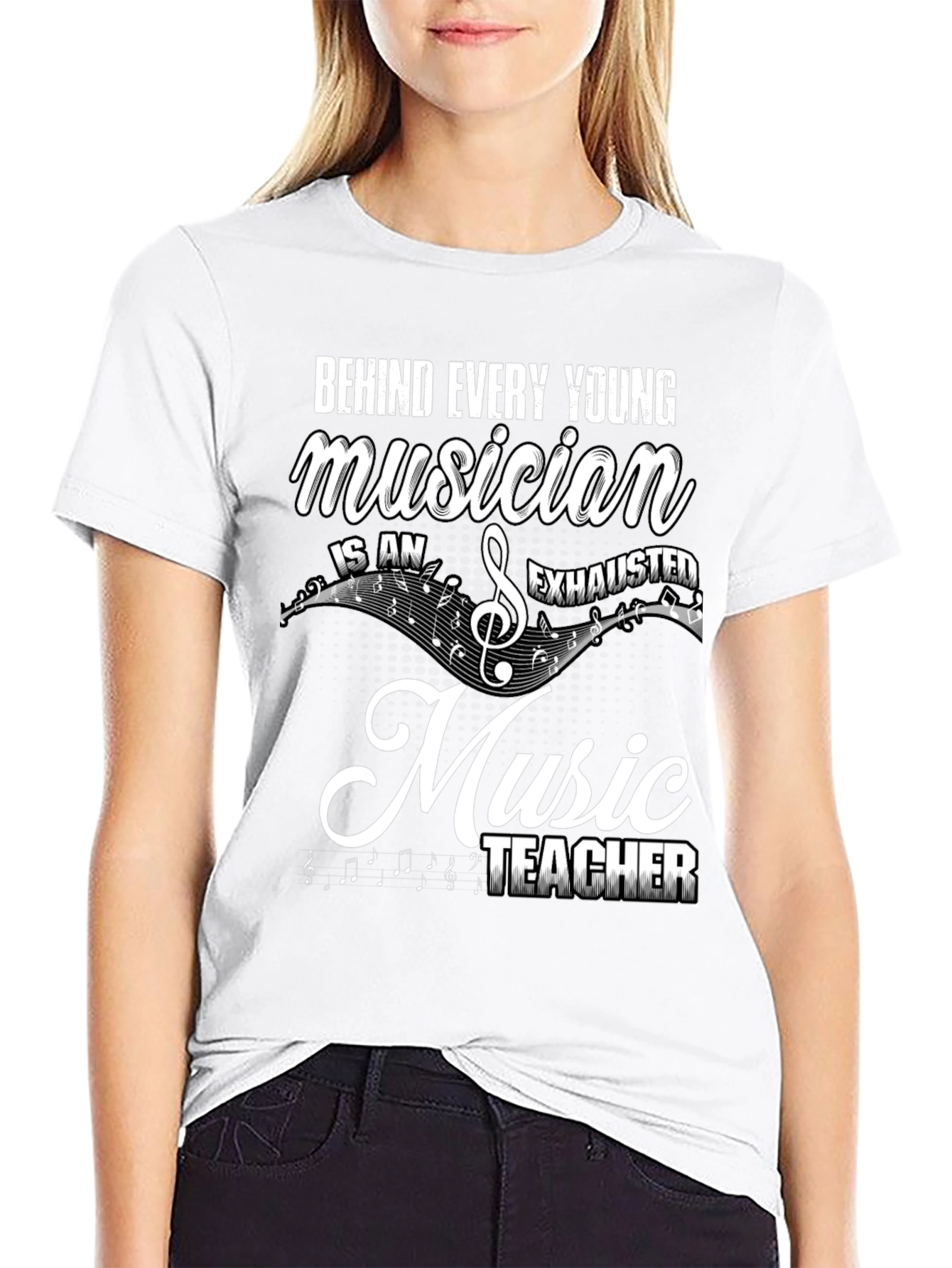Black Musician Teacher Graphic T-Shirt - Music Lover Gift view 9