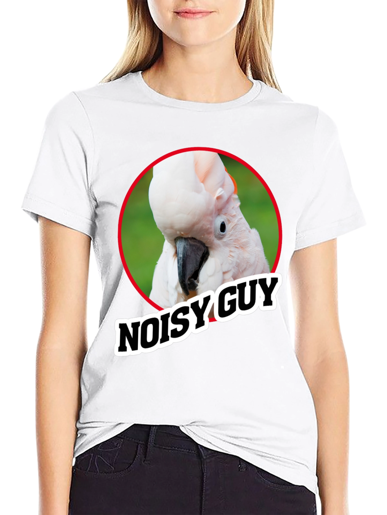 Black Noisy Guy Parrot Graphic Tee - Unique Bird Lover Shirt view 9