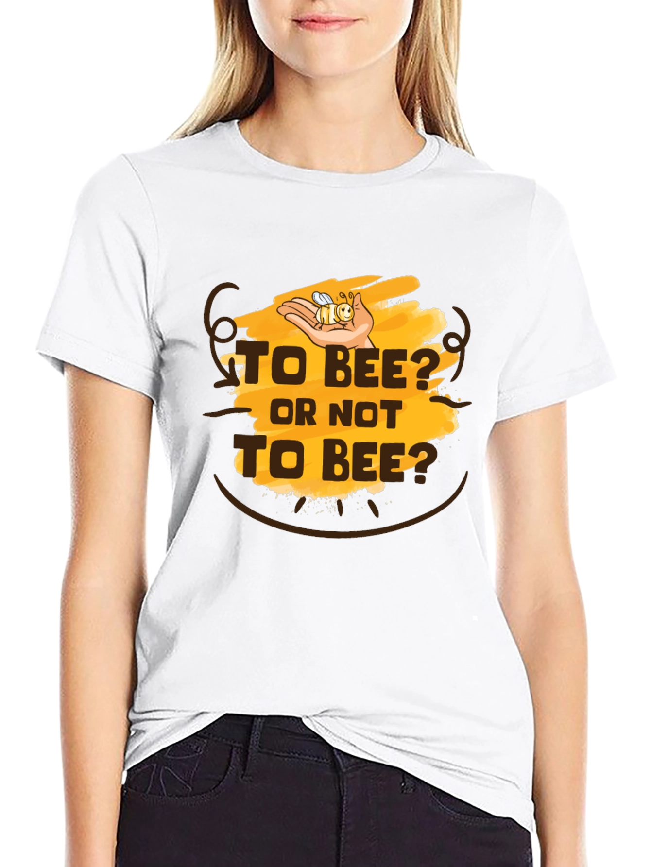 Black To Bee? Men's Graphic Tee - Black Cotton T-Shirt view 9