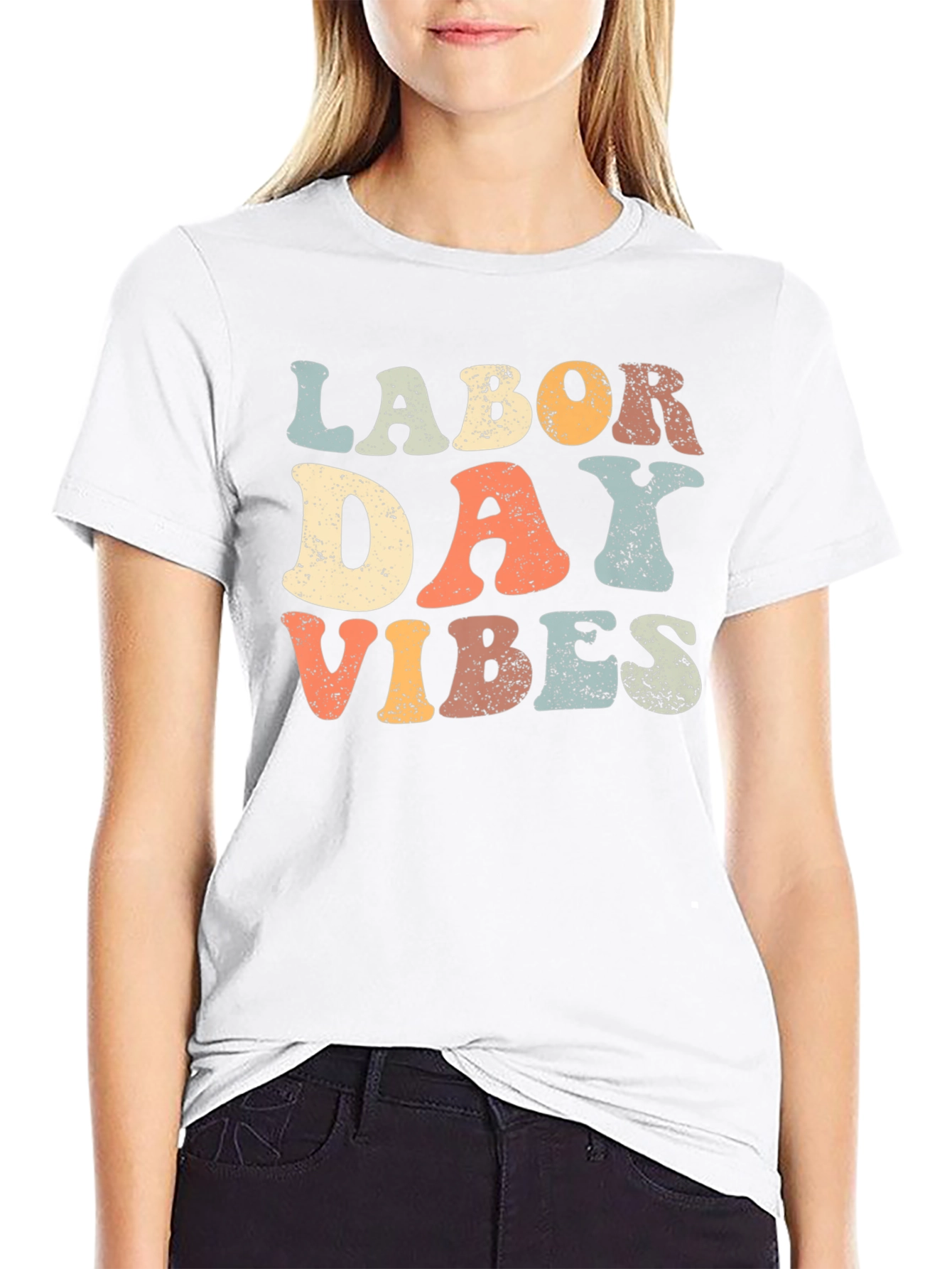 Black Labor Day Vibes Retro T-Shirt view 9