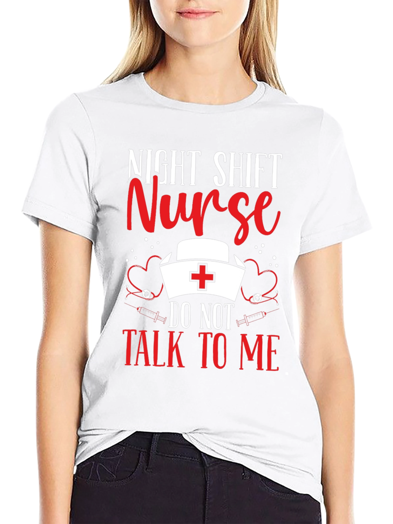 Black Night Shift Nurse T-Shirt: Do Not Talk To Me view 9