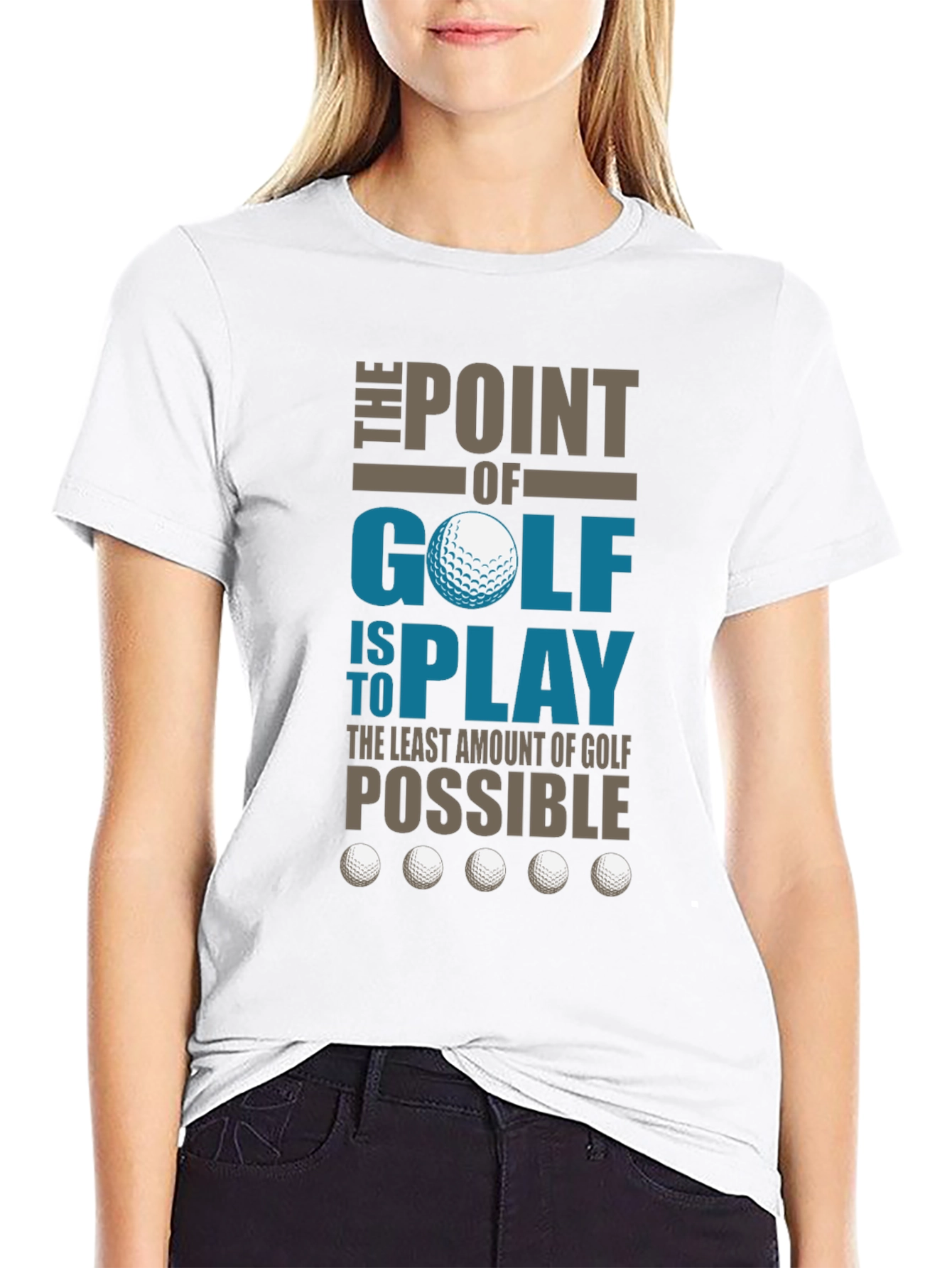 Black Funny Golf T-Shirt - The Point of Golf view 9