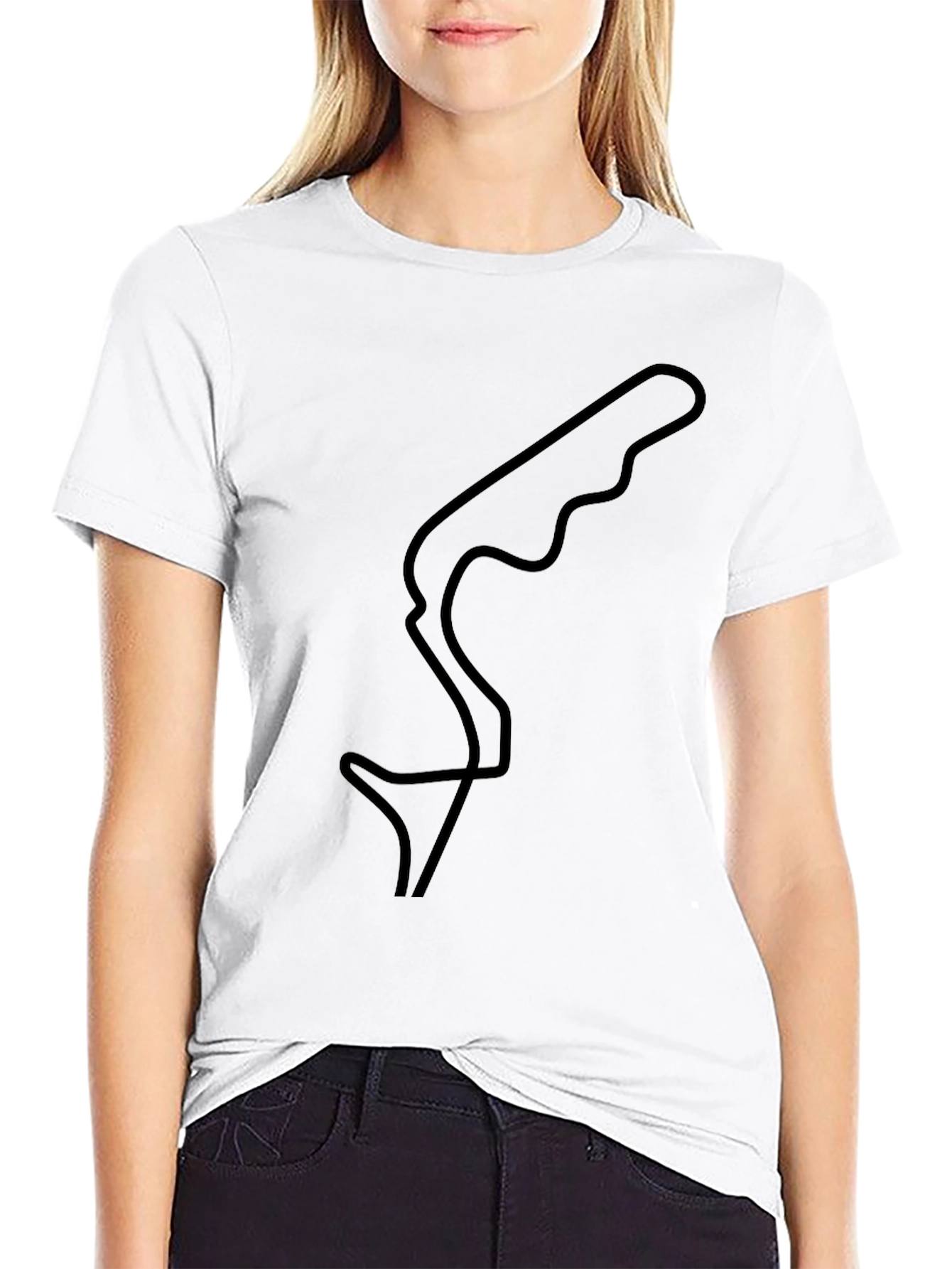 Black Circuit Track Graphic Tee view 9