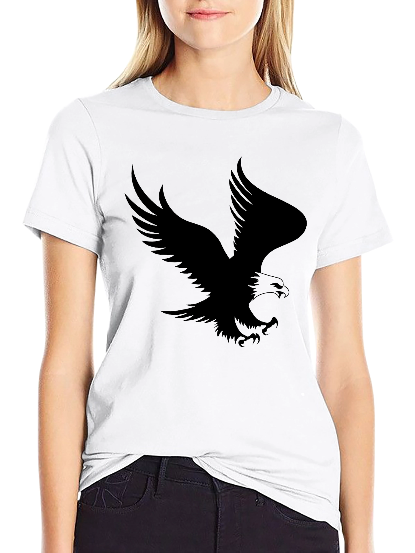 Black Black Eagle Graphic T-Shirt view 9