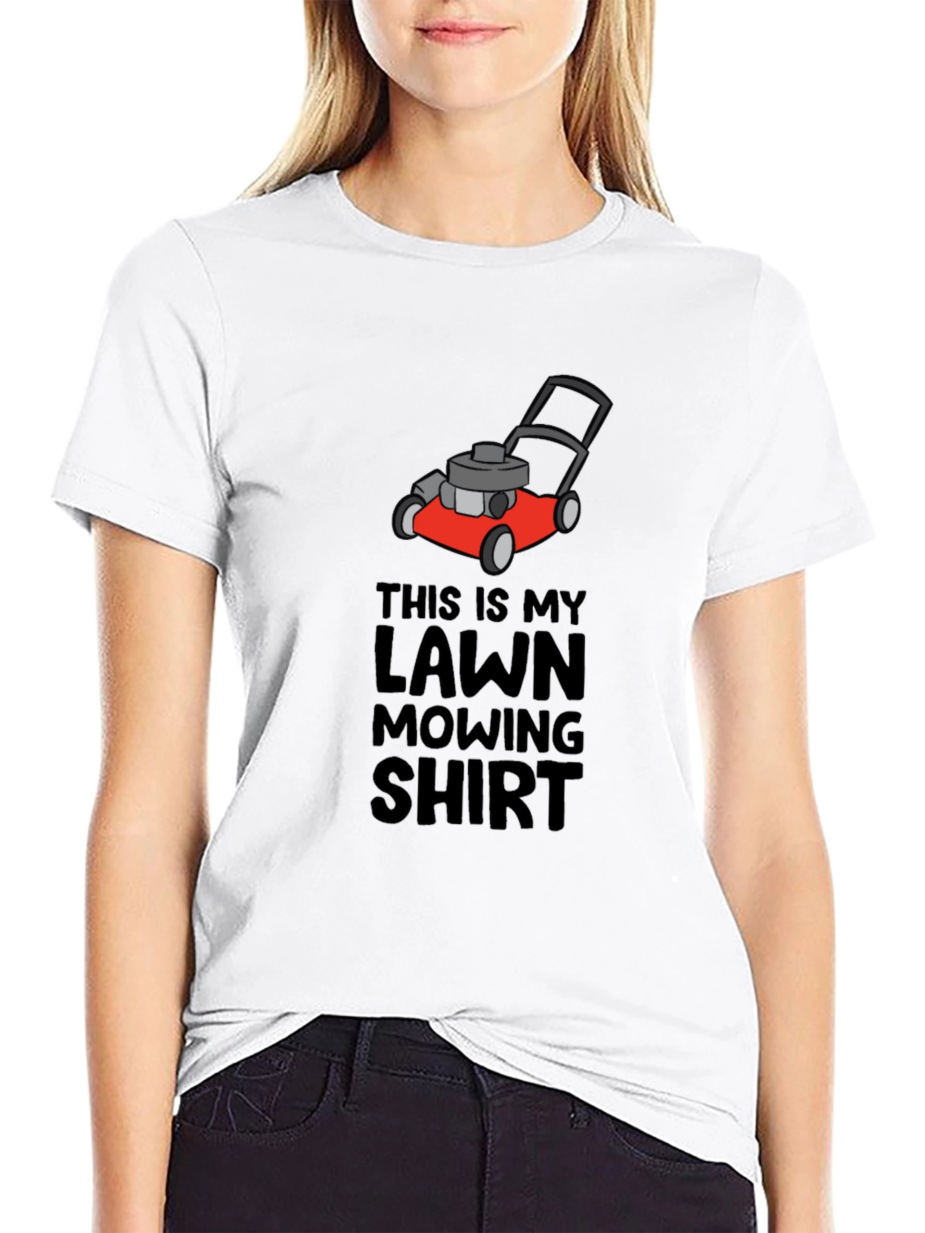 Black Lawn Mowing Shirt - Funny Mower Graphic Tee view 9