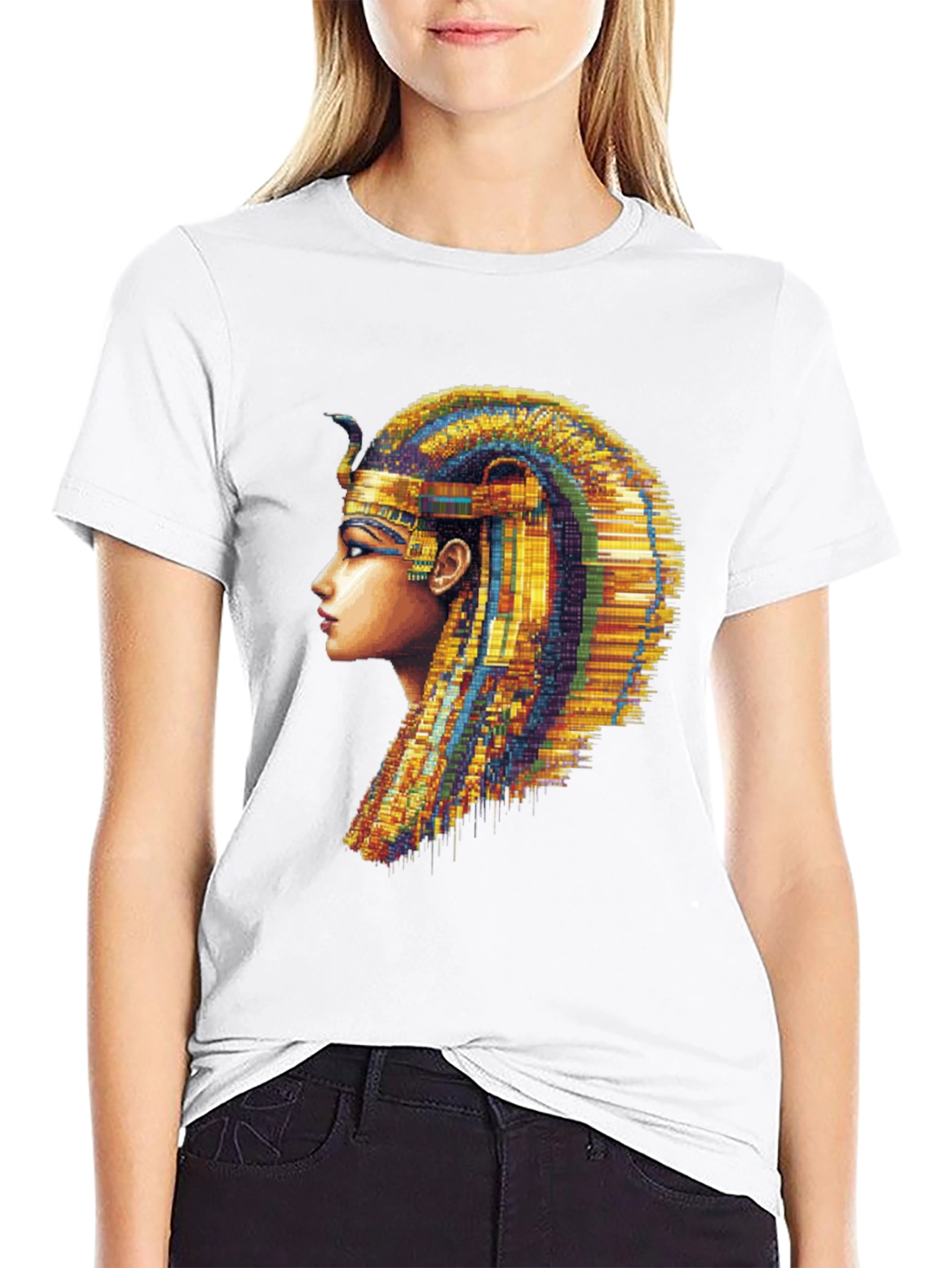 Black Egyptian Queen Graphic Tee - Men's Black T-Shirt view 9