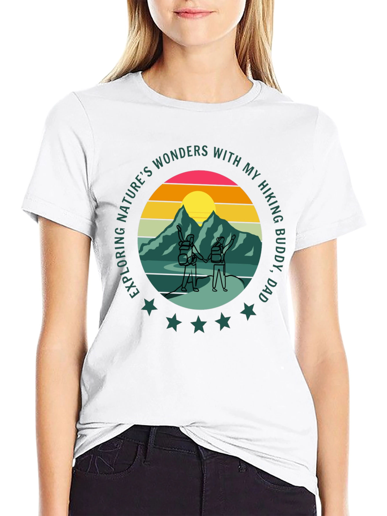 Hiking Buddy Dad T-Shirt: Explore Nature's Wonders - 9