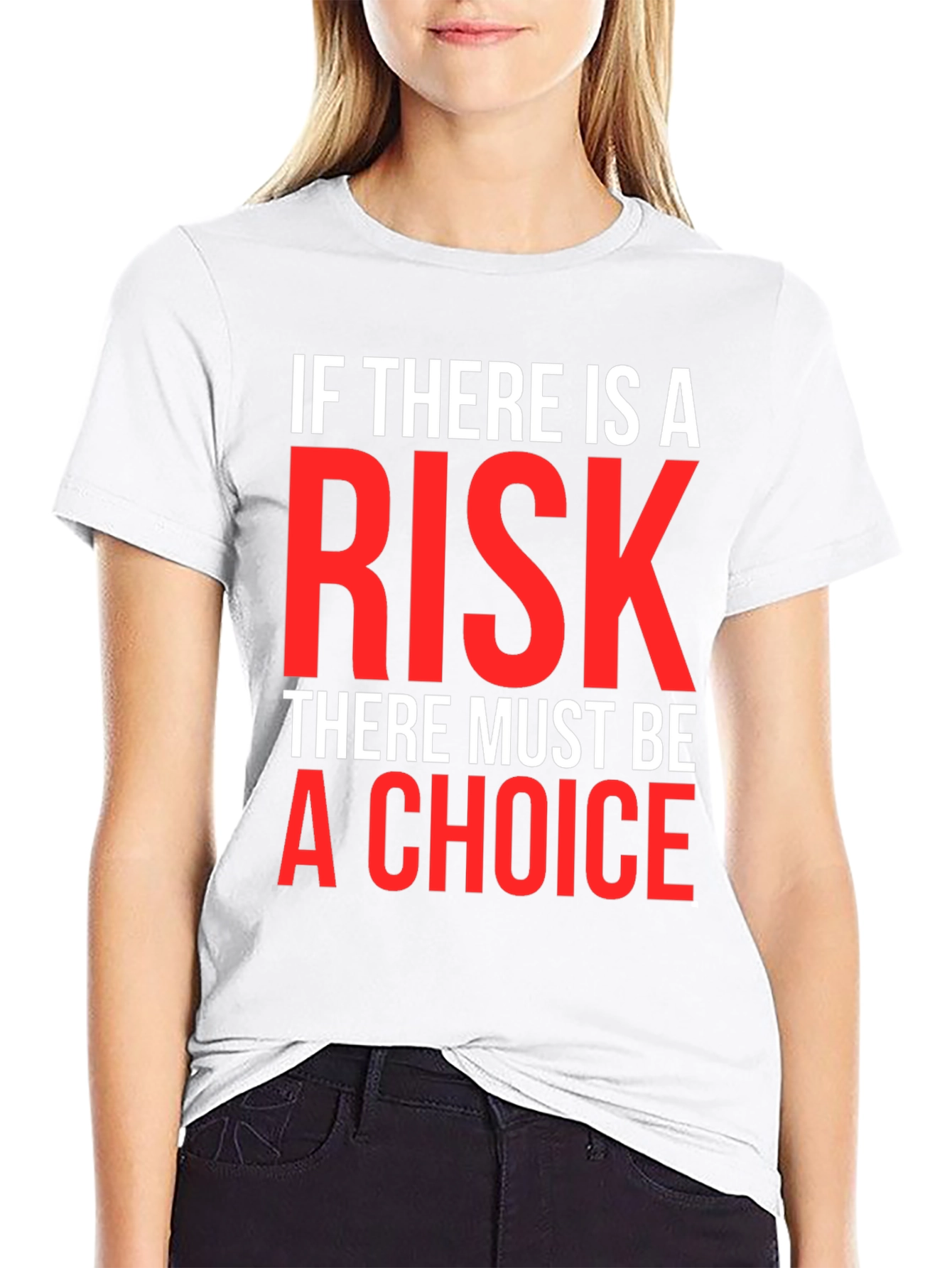 Black Risk and Choice Graphic T-Shirt - Black view 9