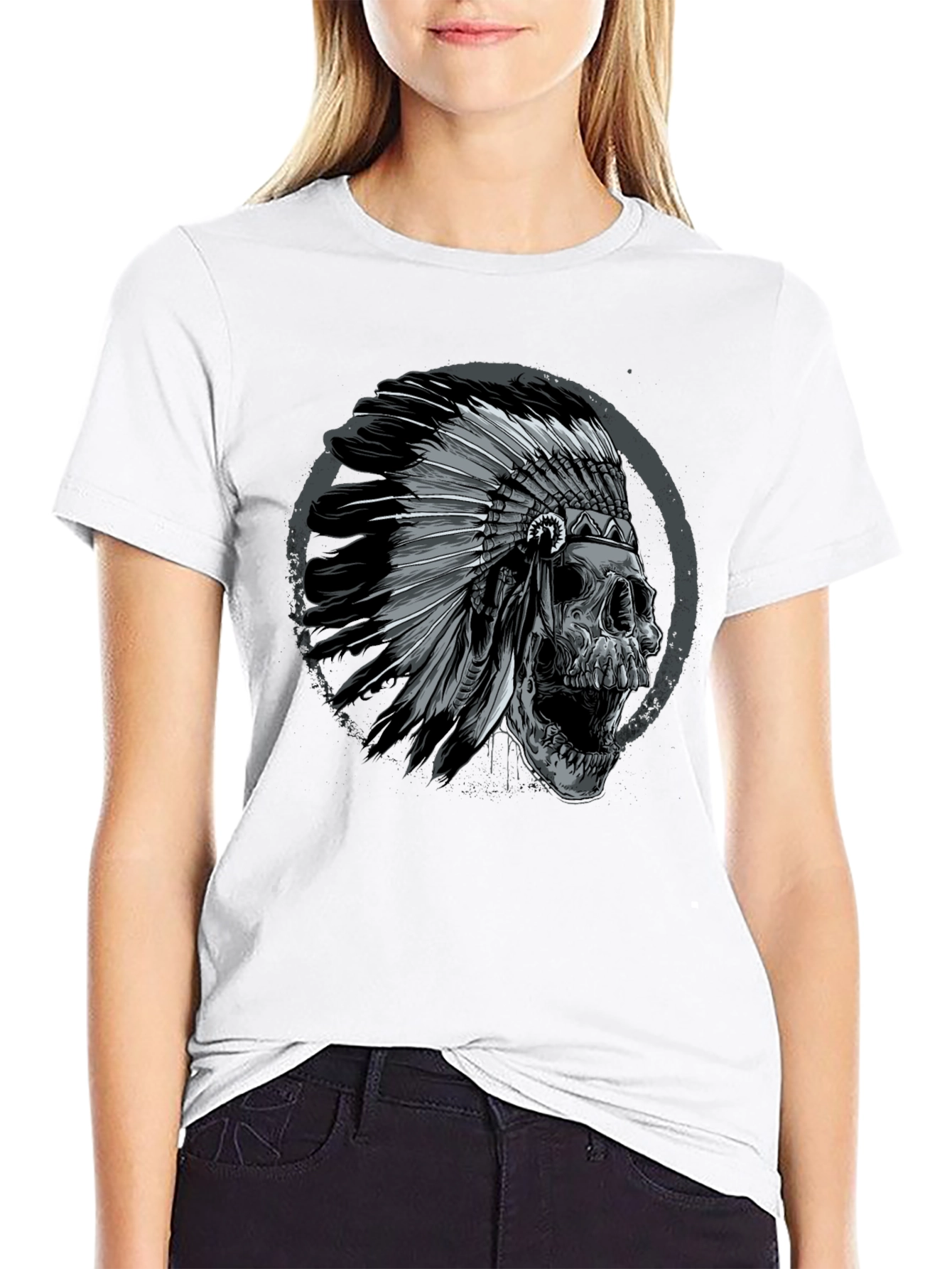 Black Skull Chief T-Shirt - Edgy Graphic Tee for Men view 9