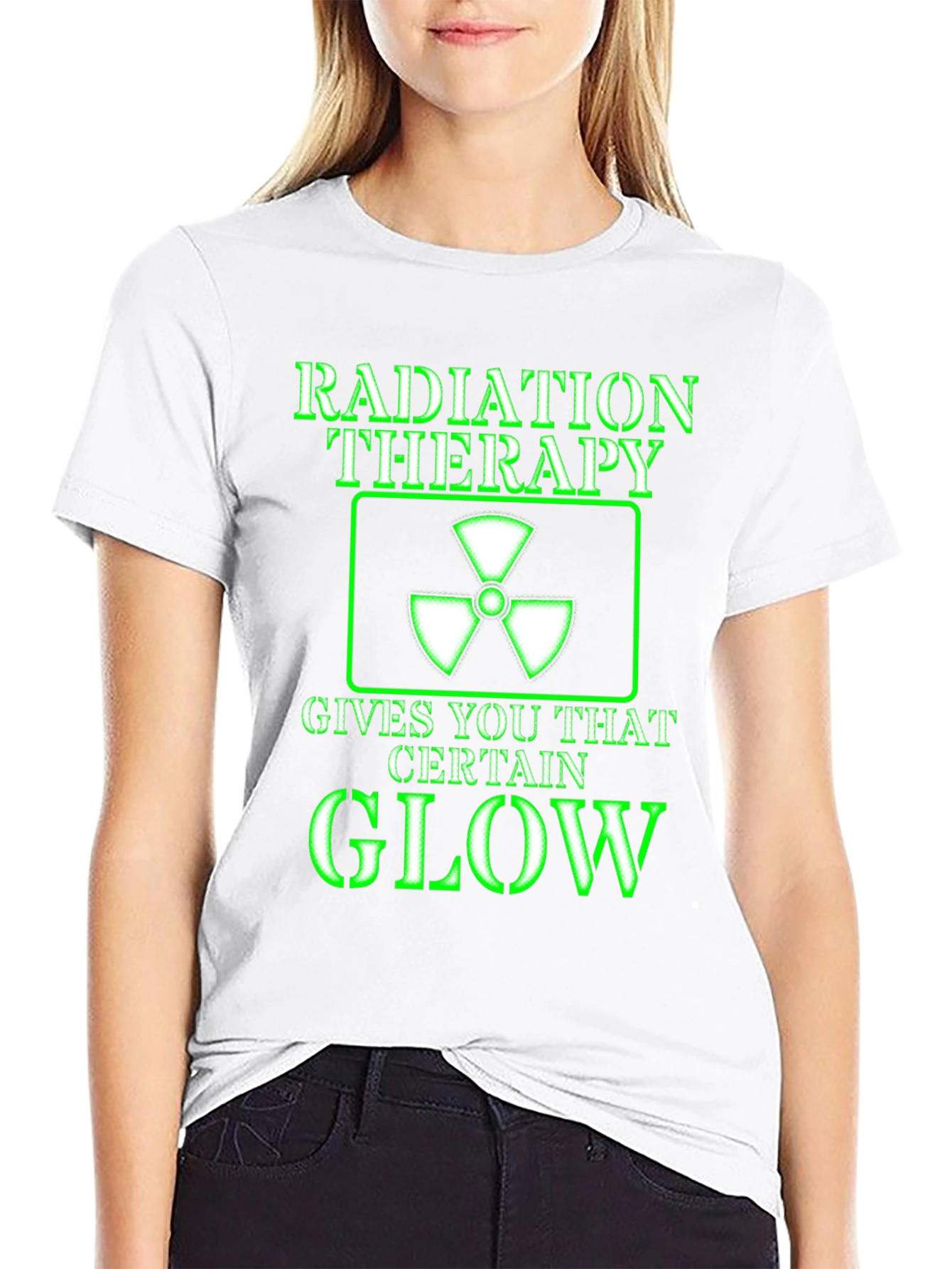 Black Radiation Therapy Glow T-Shirt view 9