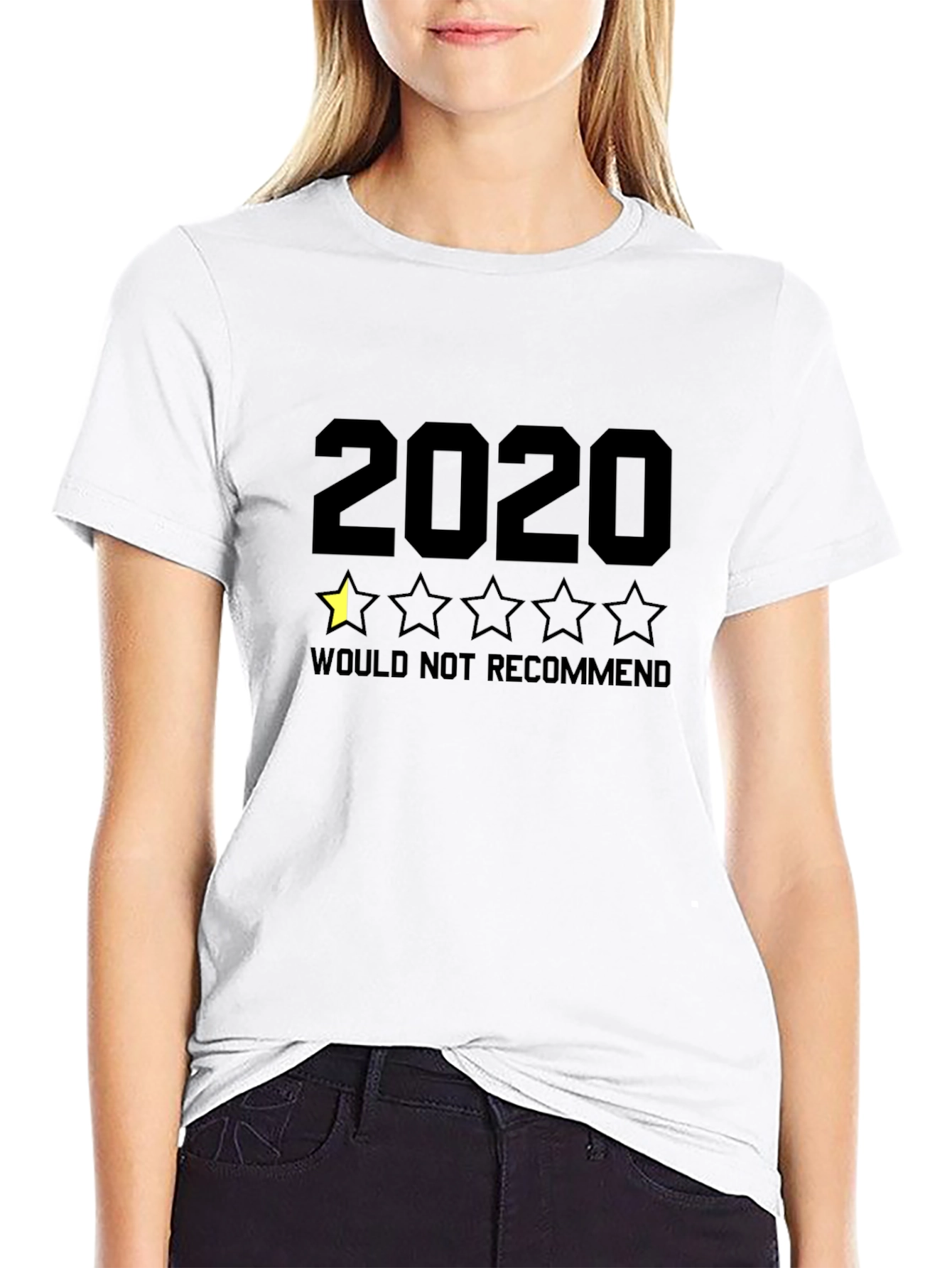 Black 2020 One Star Review T-Shirt - Funny Graphic Tee view 9