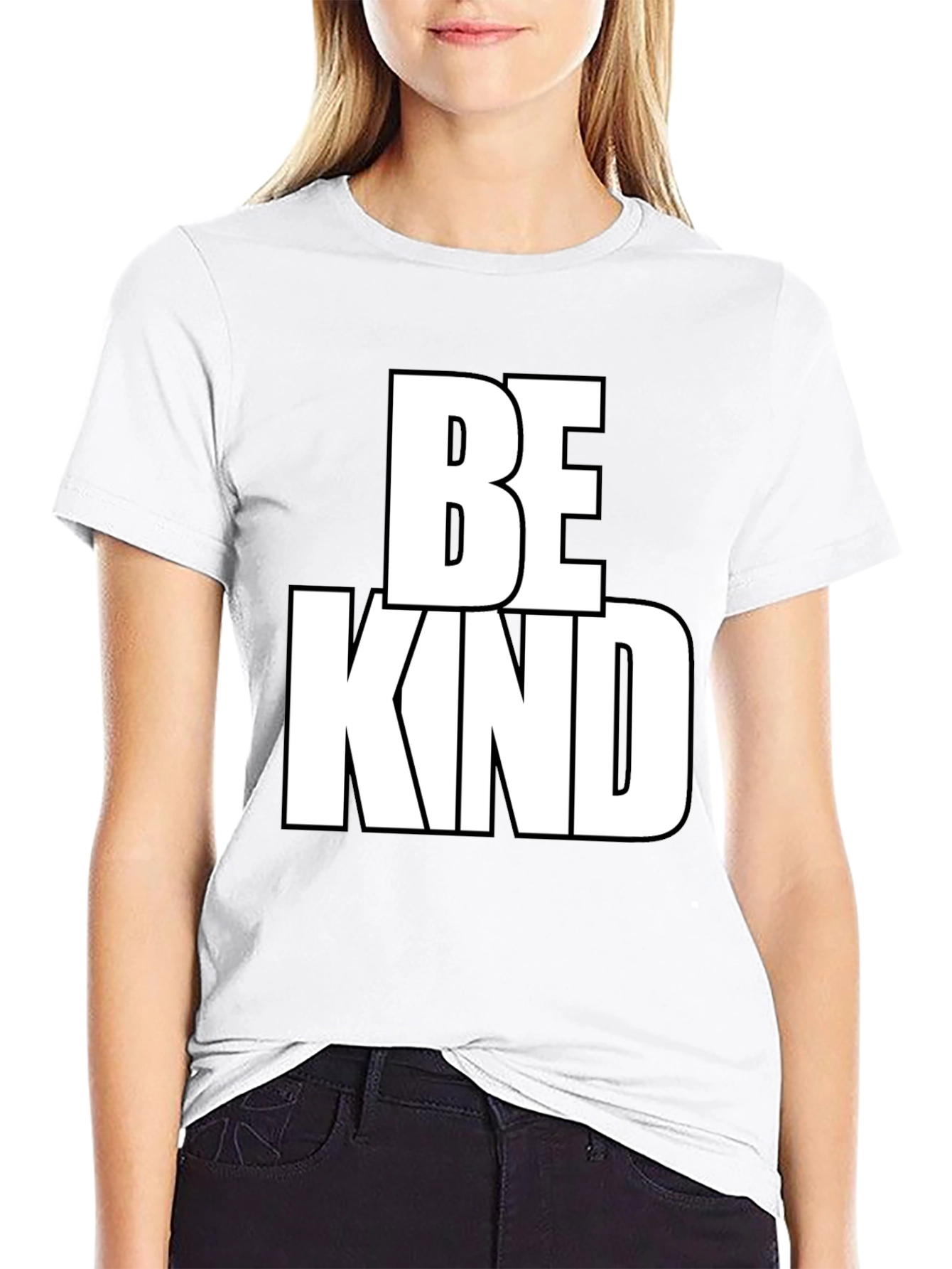 Black Be Kind Graphic Tee - Black Cotton Blend view 9