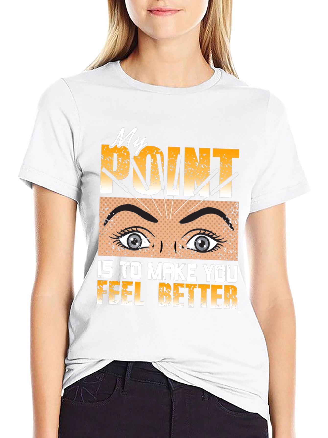 Black Acupuncture Pun T-Shirt: My Point Is To Make You Feel Better view 9